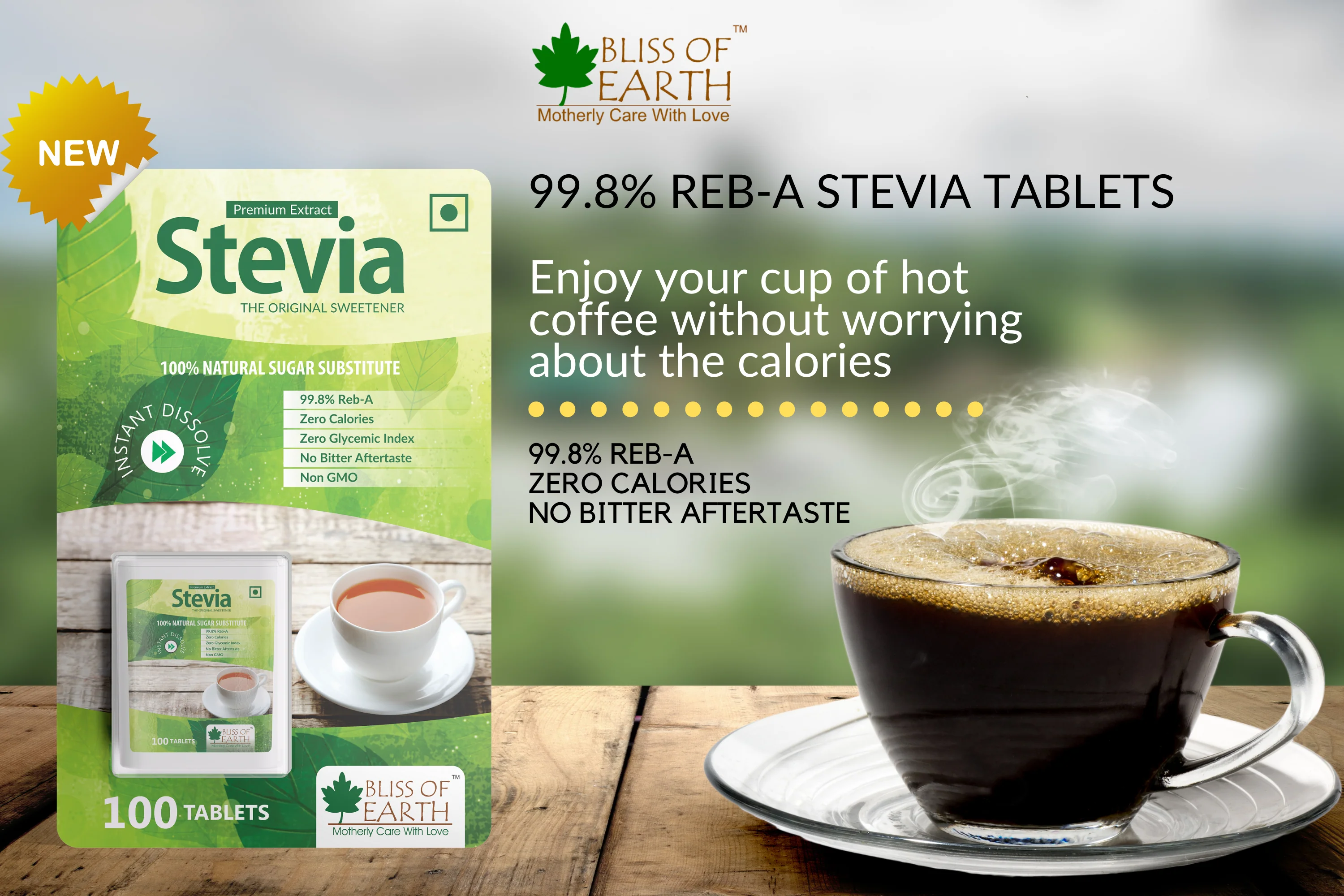 Stevia Sugar free 500 Tablets Pellets, Zero Calorie Keto Sweetener, Instant Dissolve - Image 7