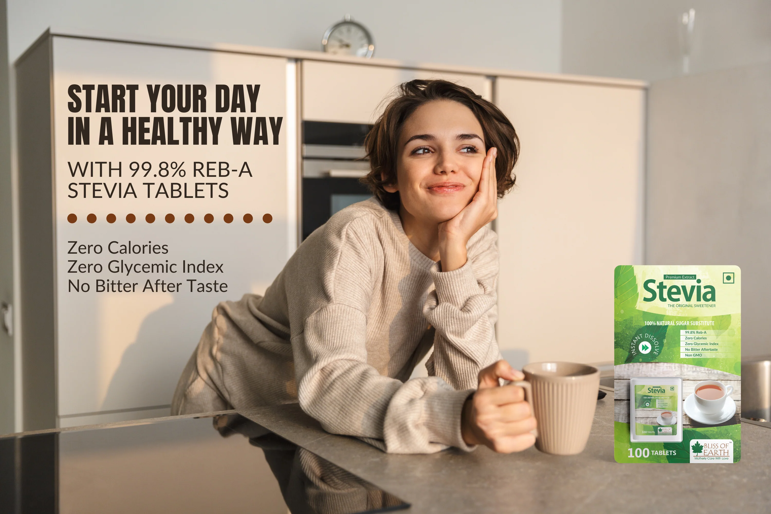 Stevia Sugar free 500 Tablets Pellets, Zero Calorie Keto Sweetener, Instant Dissolve - Image 8