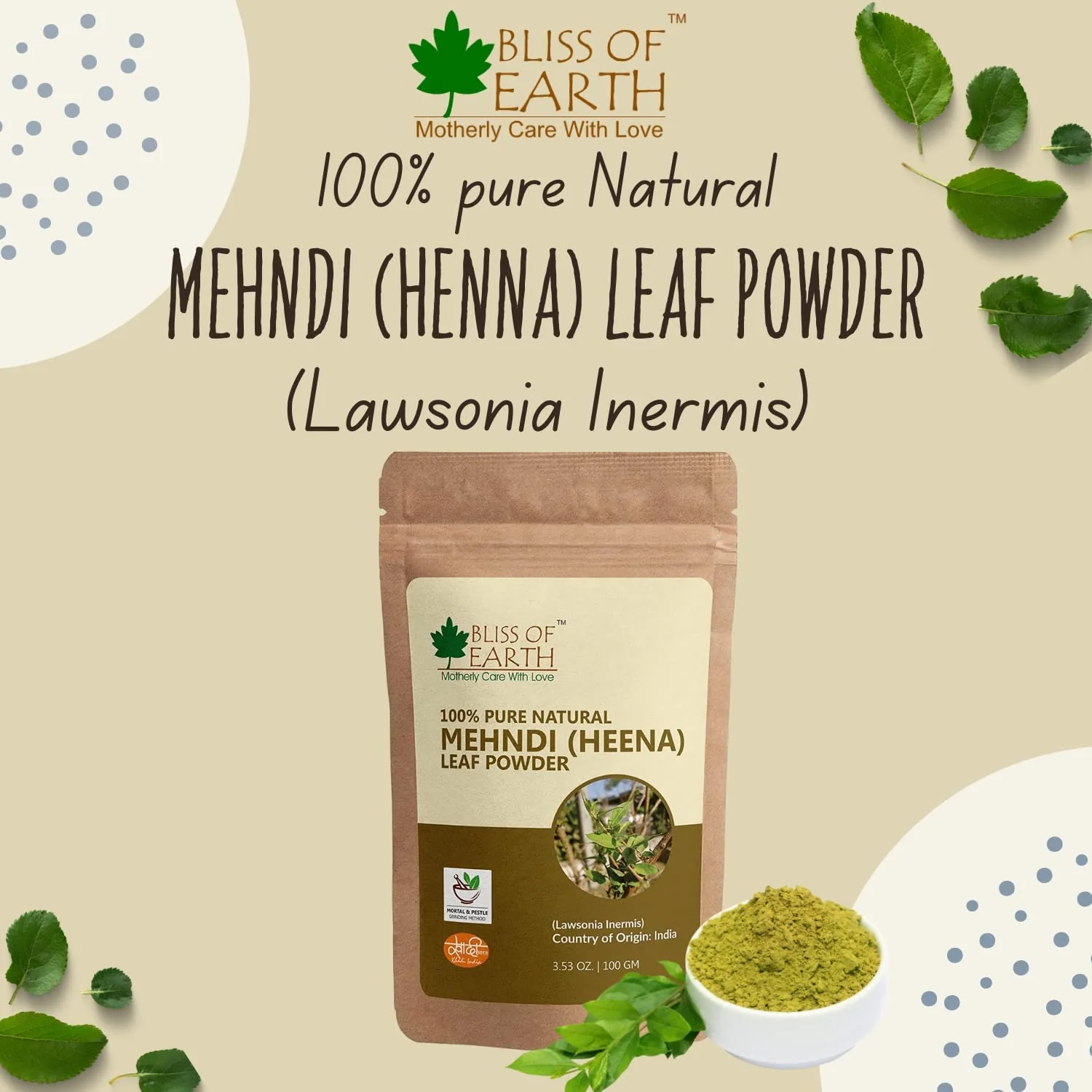 Jatamansi Powder +Henna Mehandi Powder  (Pack of 2x100gm) - Image 5