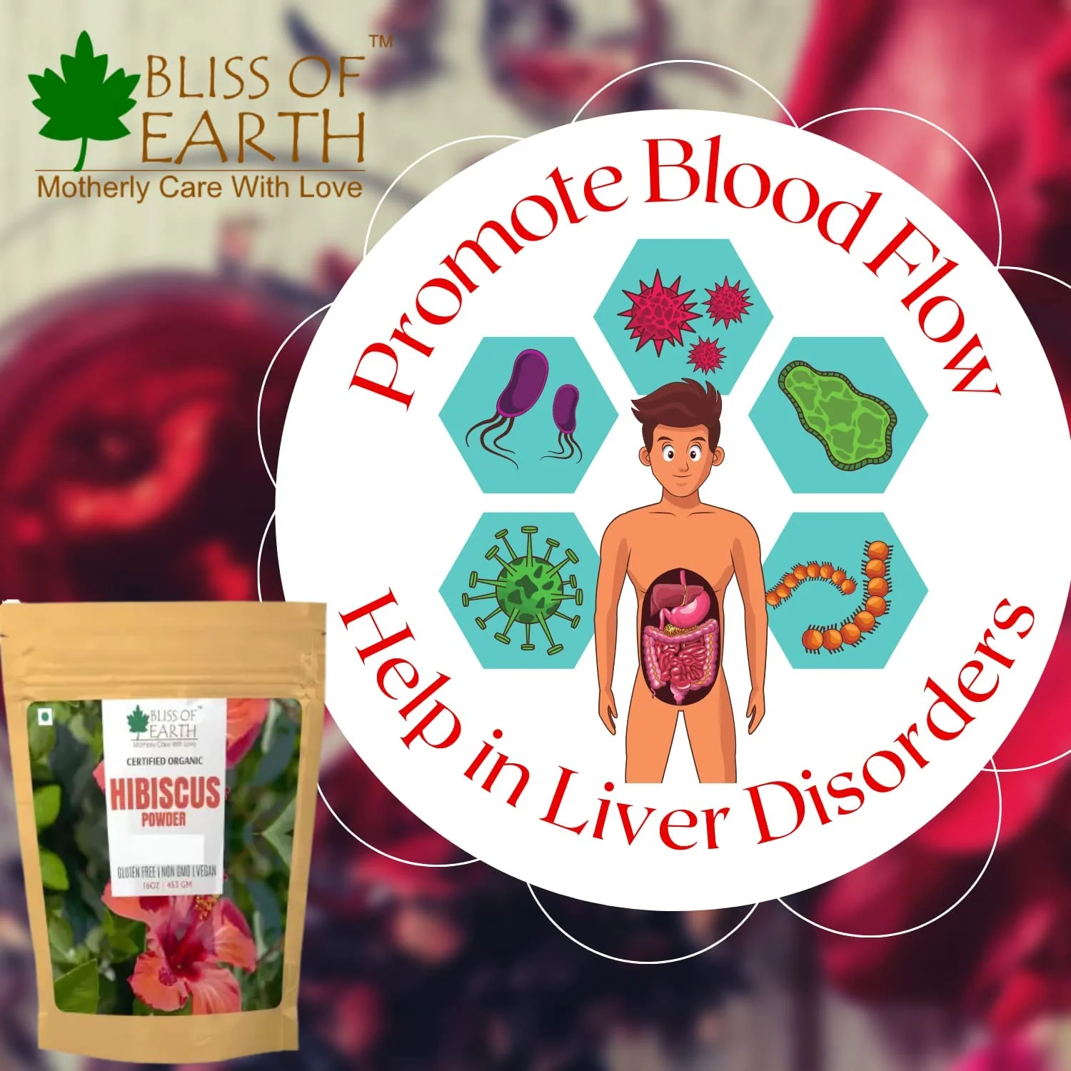 Jatamansi Powder + Hibiscus Powder (PACK OF 2x100gm) - Image 7