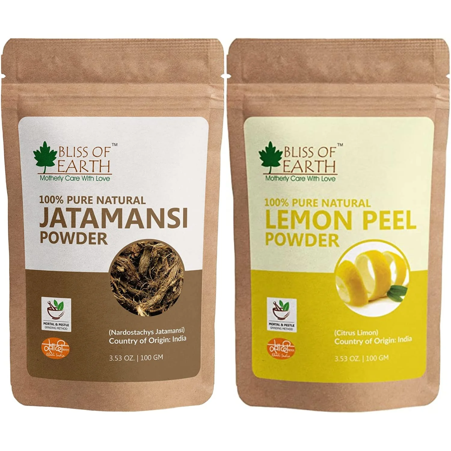 Jatamansi Powder + Lemon Peel Powder (Pack of 2x100gm)