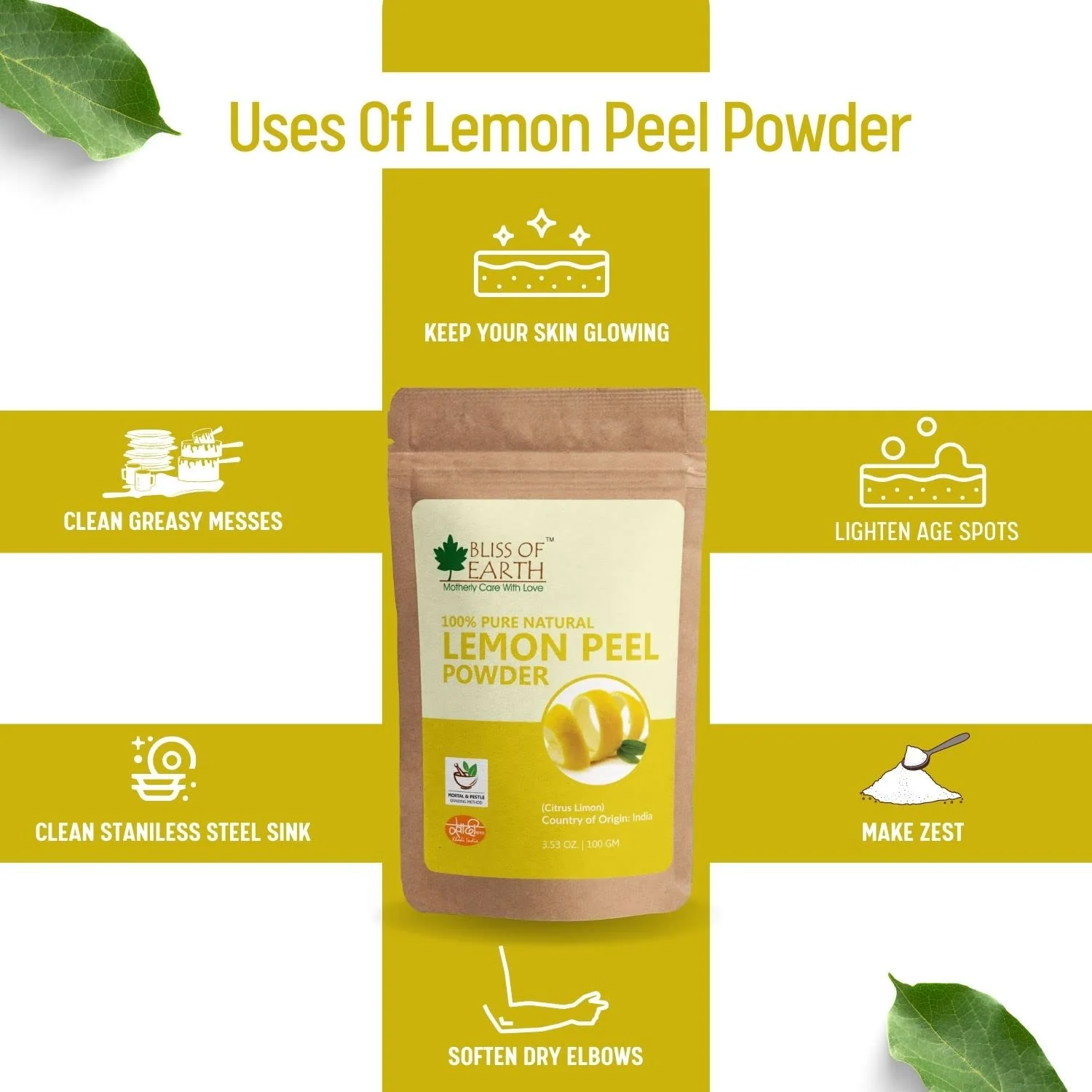 Jatamansi Powder + Lemon Peel Powder (Pack of 2x100gm) - Image 5