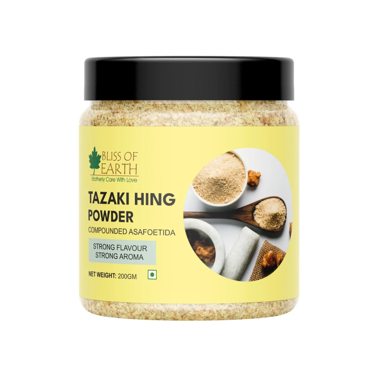 Bliss of Earth 100% Pure Hing (Asafoetida) Powder- Aromatic Spice for Flavorful Cooking 200gm