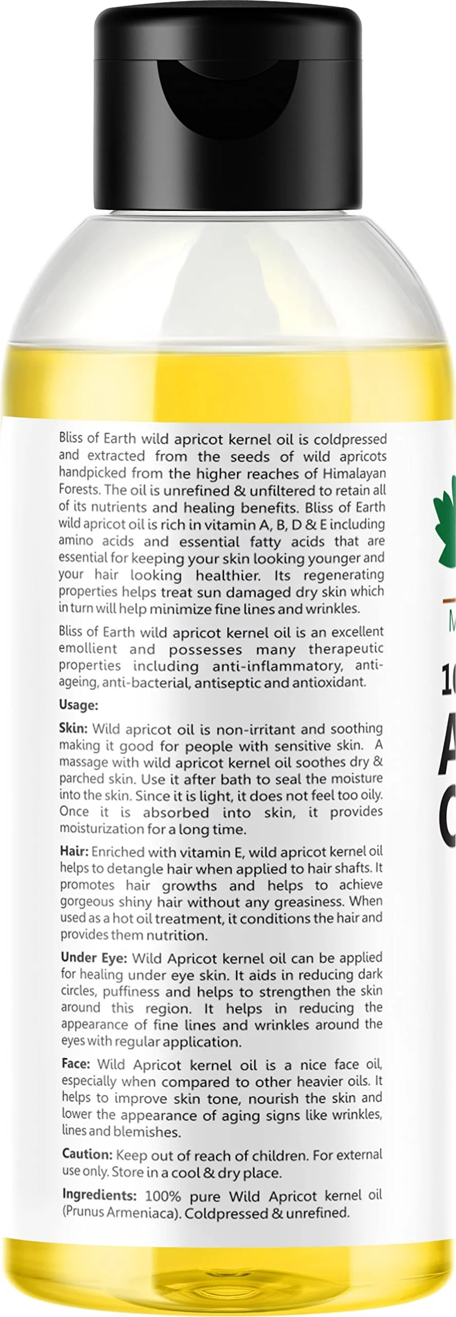 Certified Organic Castor Oil & Wildcrafted Apricot Oil 100 ml - Image 6