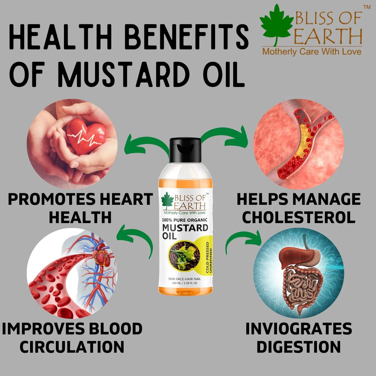 Mustard Oil + Jojoba Oil Cold Pressed & Unrefined (Pack of 2x100ml) - Image 3