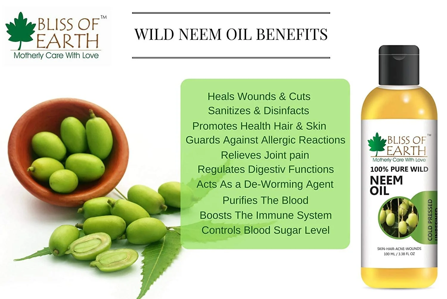Mustard Oil + Wild Crafted Neem Oil Cold Pressed & Unrefined (Pack of 2x100ml) - Image 5