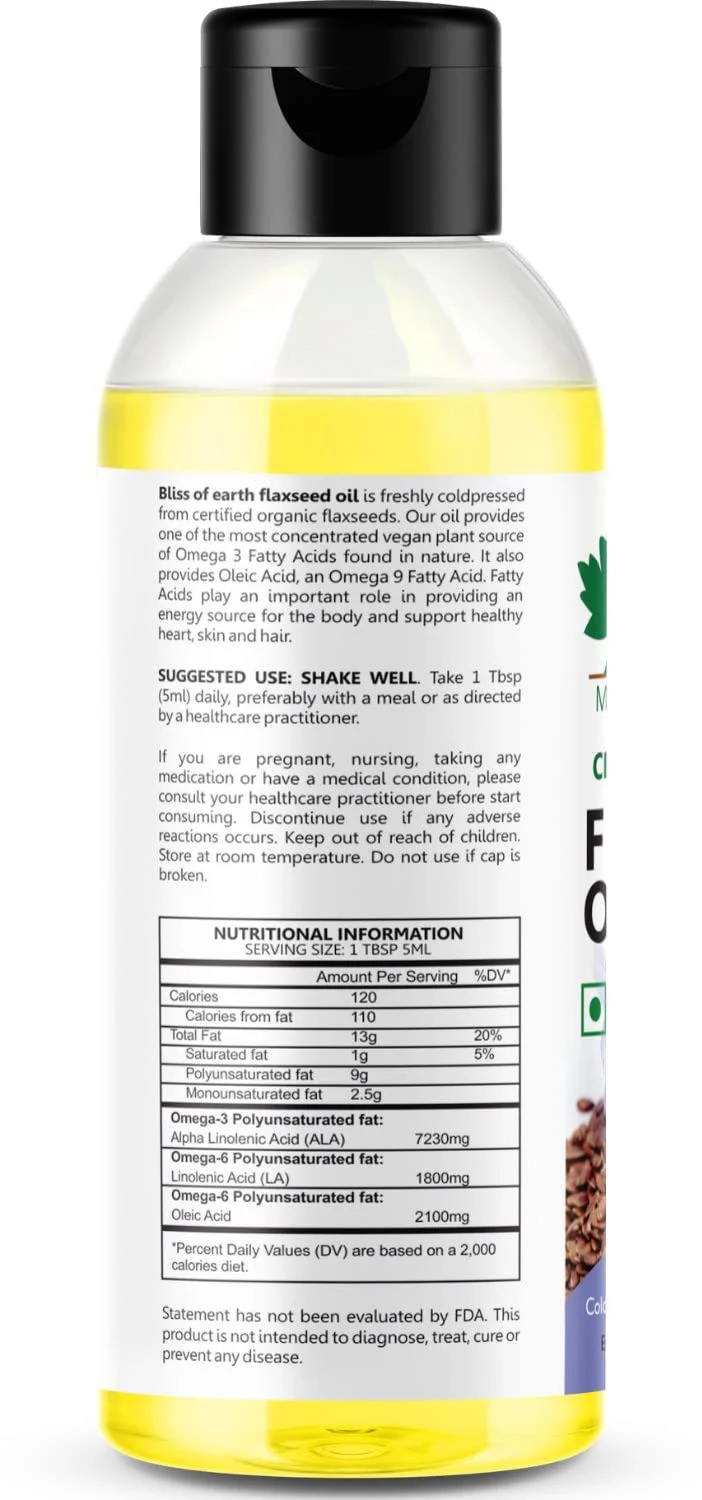 Certified Organic Mustard Oil & Flaxseed Oil 100 ml - Image 6