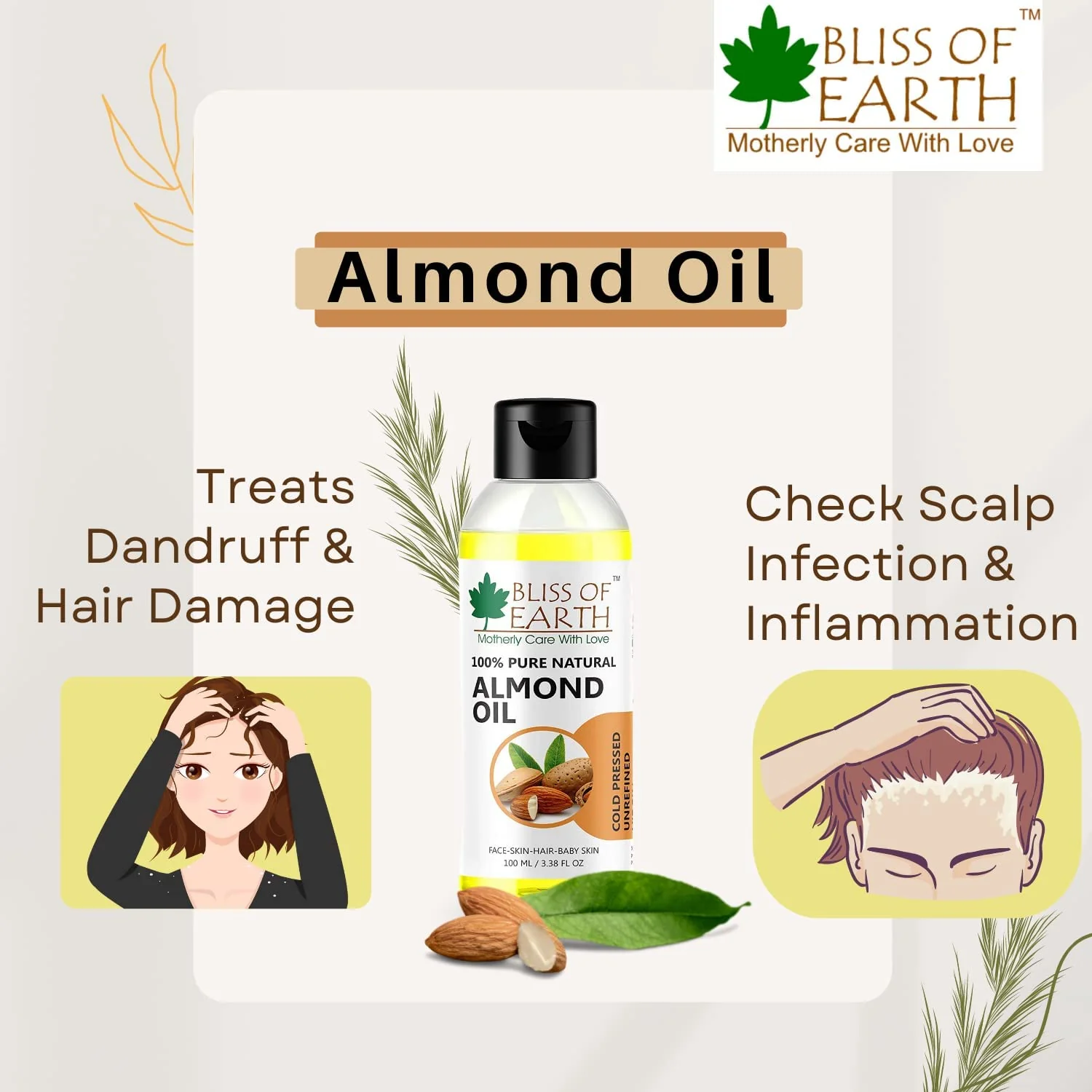 Mustard Oil + Almond Oil Cold Pressed & Unrefined (Pack of 2x100ml) - Image 4