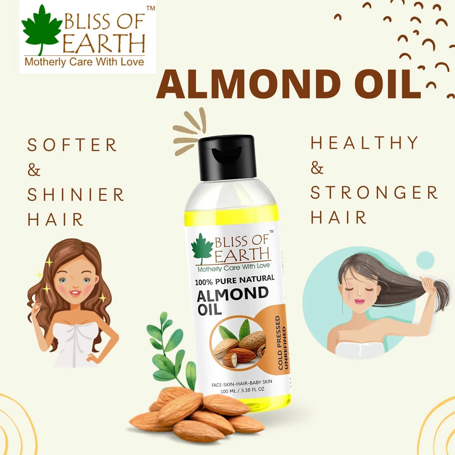 Mustard Oil + Almond Oil Cold Pressed & Unrefined (Pack of 2x100ml) - Image 5