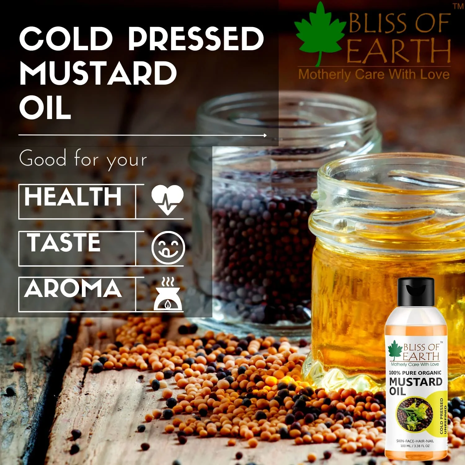 Certified Organic Mustard Oil & Sesame Oil 100 ml - Image 3
