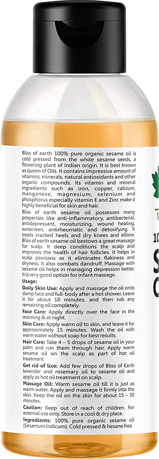 Certified Organic Mustard Oil & Sesame Oil 100 ml - Image 6