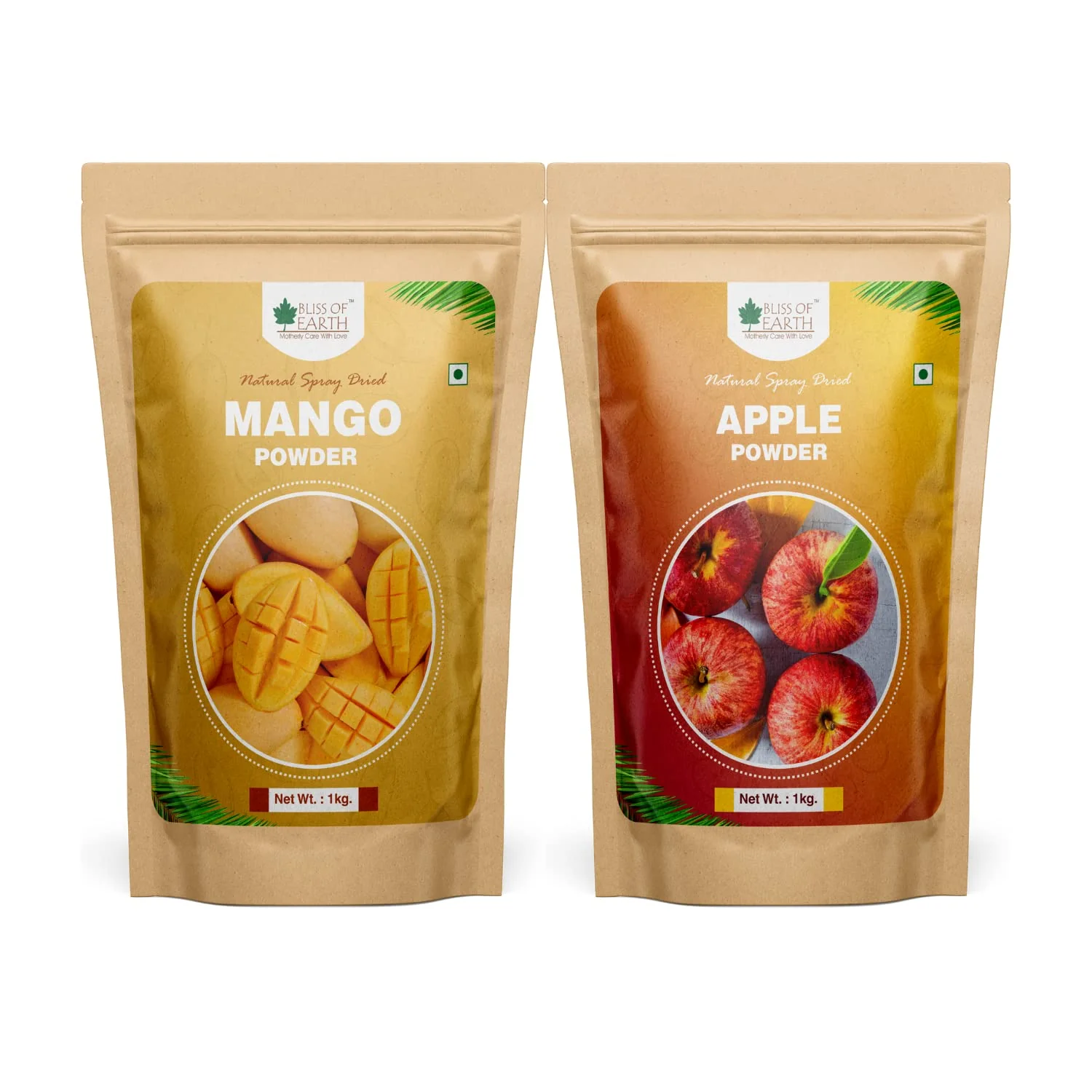 Mango Powder + Apple Powder Natural Spray Dried 1kg (Pack of 2)
