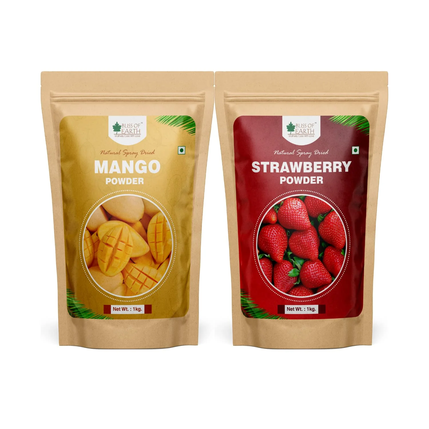 Mango Powder + Strawberry Powder 1kg (Combo Pack of 2)