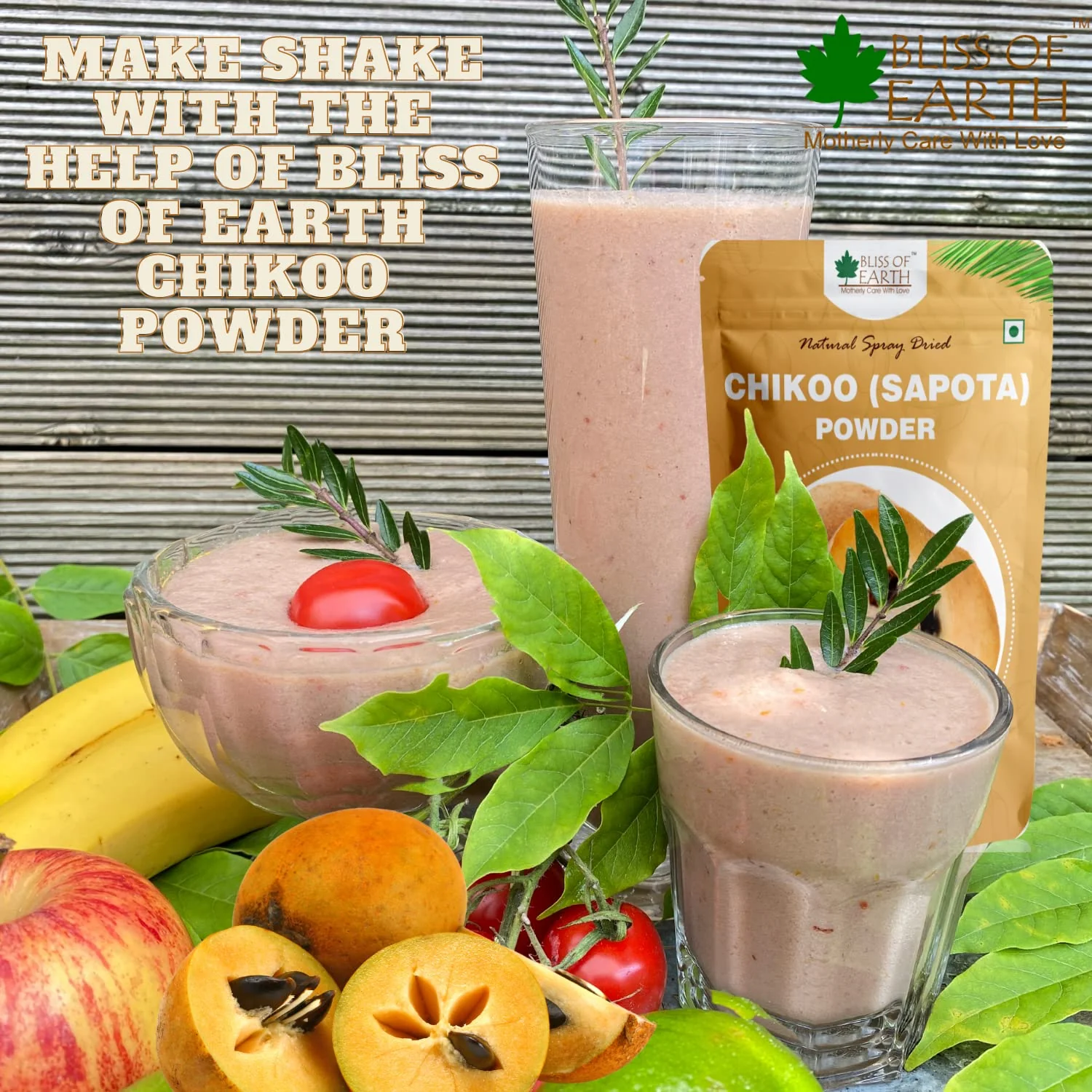 Chikoo (Sapota) Powder + Coconut water Powder Natural Spray Dried 200gm (Pack of 2) - Image 5