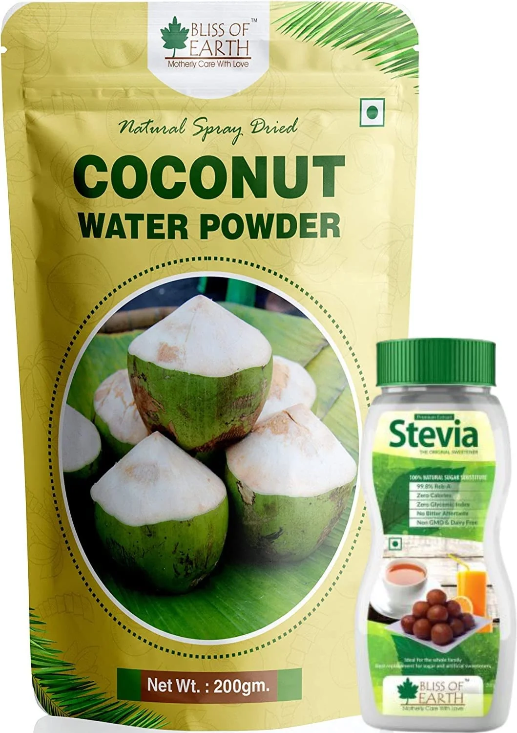 Coconut Water Powder + REB-A Purity Stevia Powder 200gm (Combo Pack of 2)
