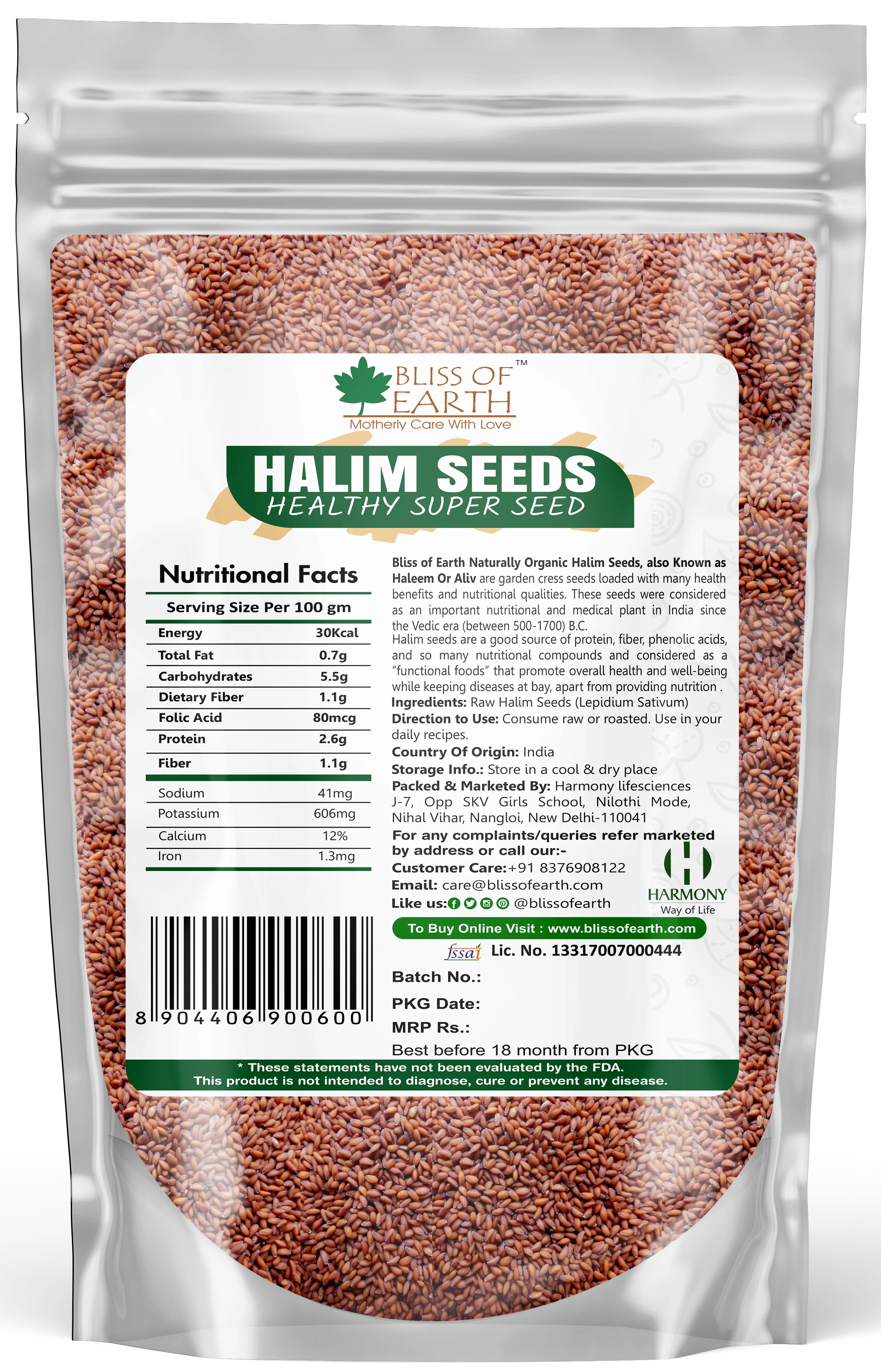 Bliss Of Earth 200gm Halim Seeds Organic for Eating, Aliv Seeds for Hair & Immunity Booster Foods - Image 2