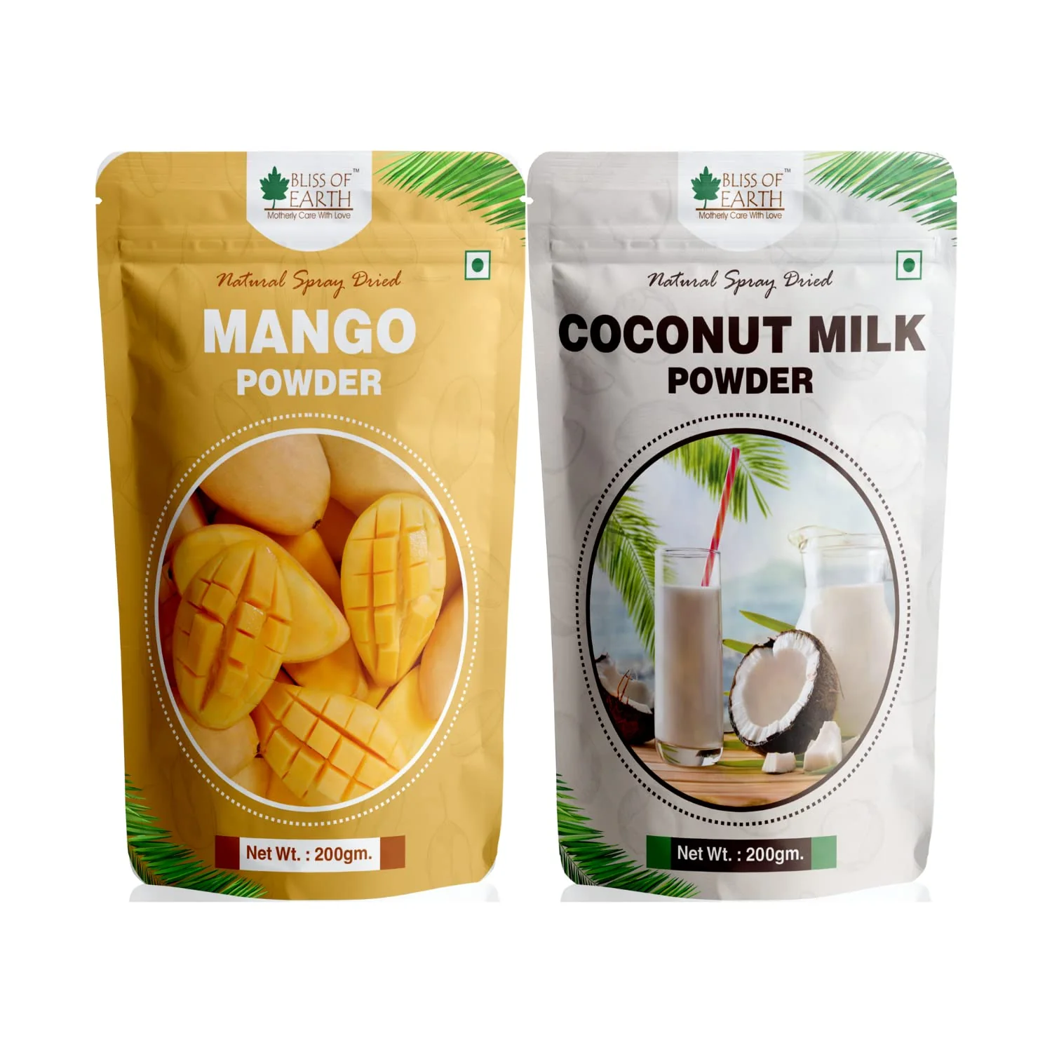 Mango Powder + Coconut Milk Powder Natural Spray Dried 200gm (Combo Pack of 2)