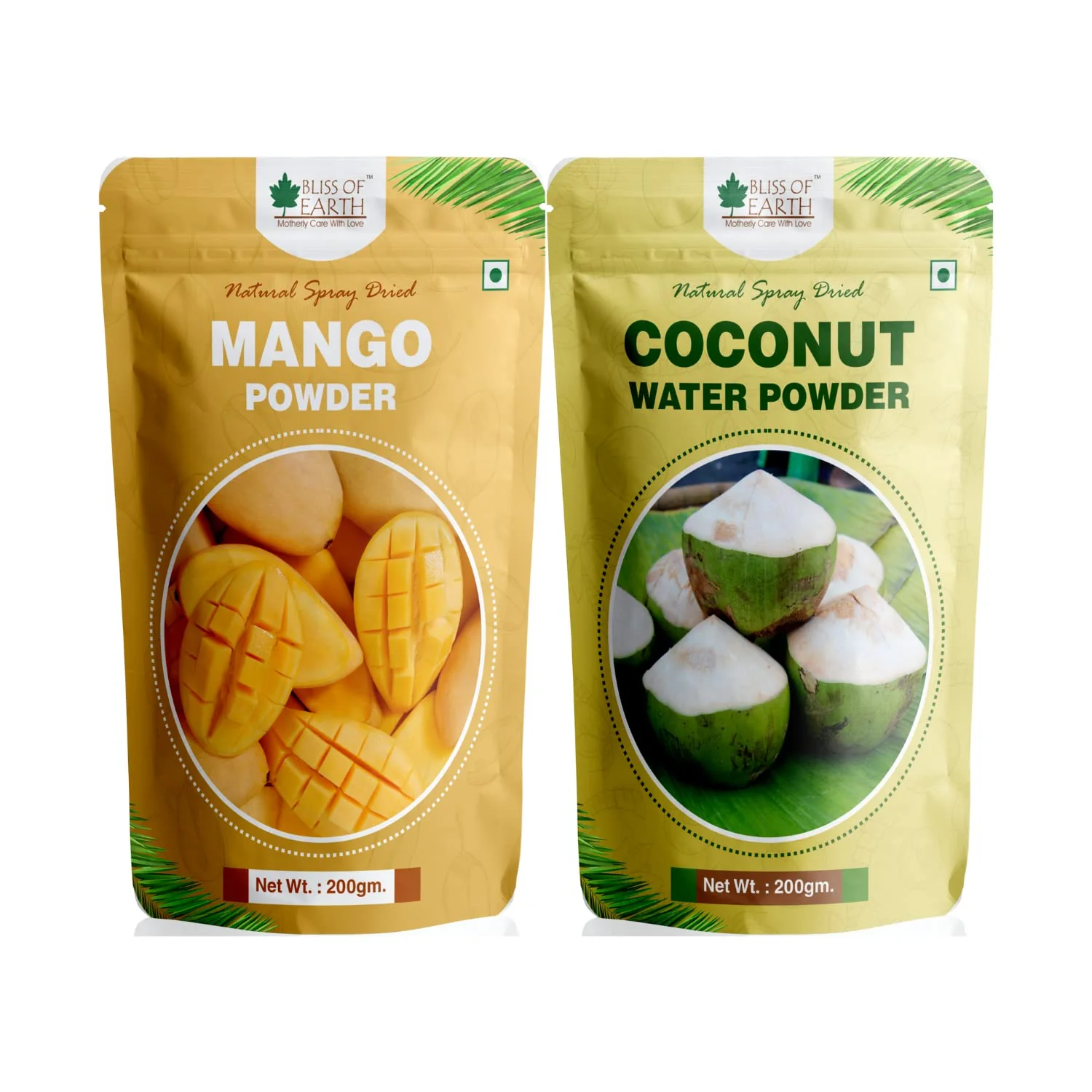 Mango Powder +  Coconut Water Powder Natural Spray Dried 200gm (Combo Pack of 2)