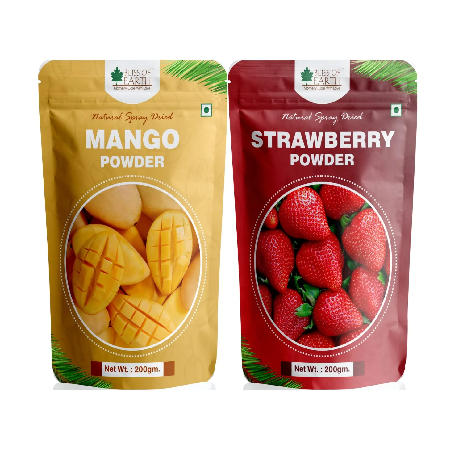 Mango Powder + Strawberry Powder 200gm (Combo Pack of 2)