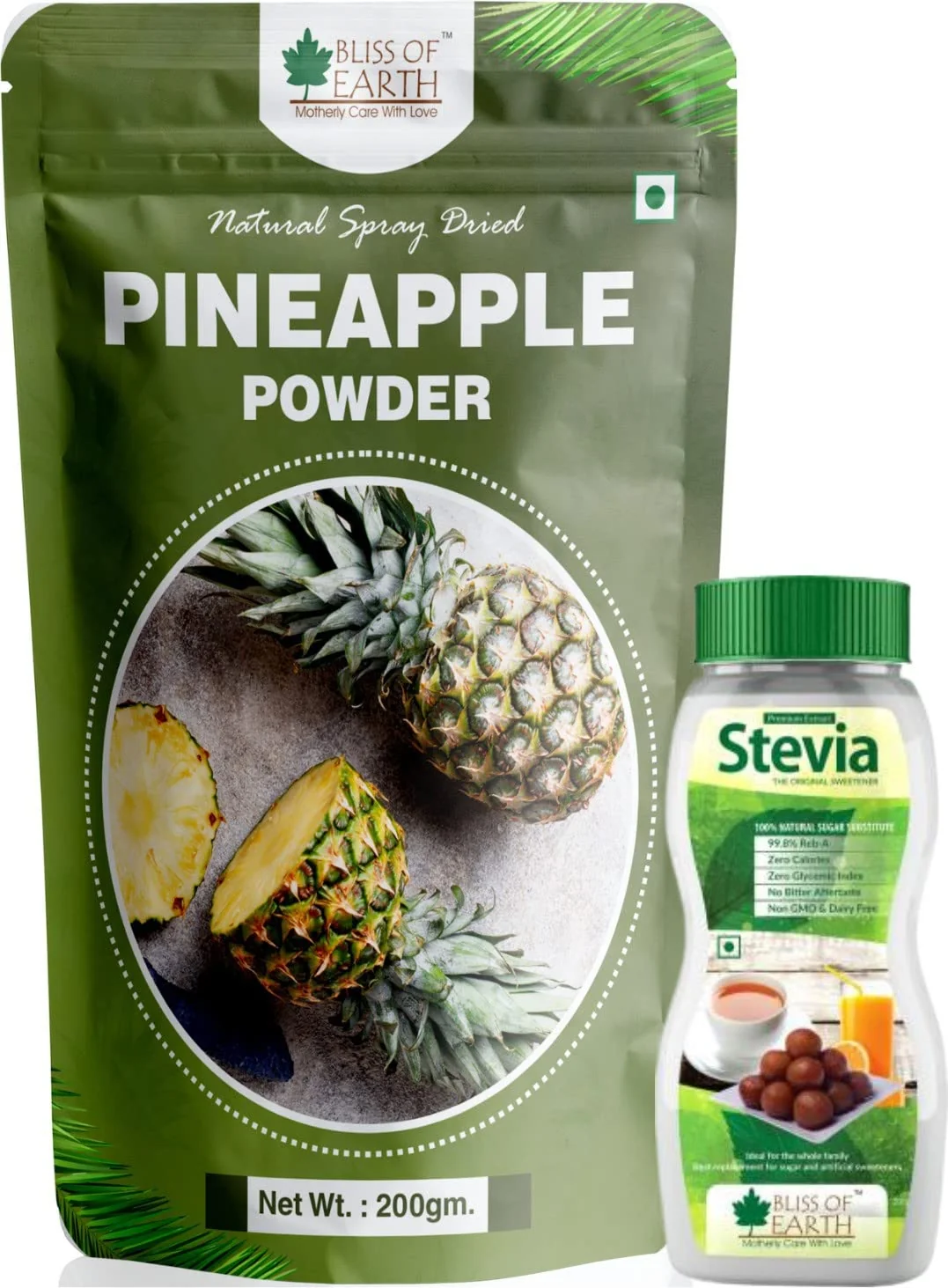 Pineapple Powder + REB-A Purity Stevia Powder 200gm (Combo Pack of 2)