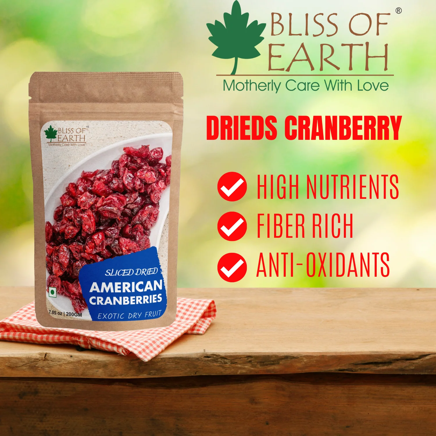 Sliced Dried American Cranberries Exotic Dry Fruit 200gm - Image 4