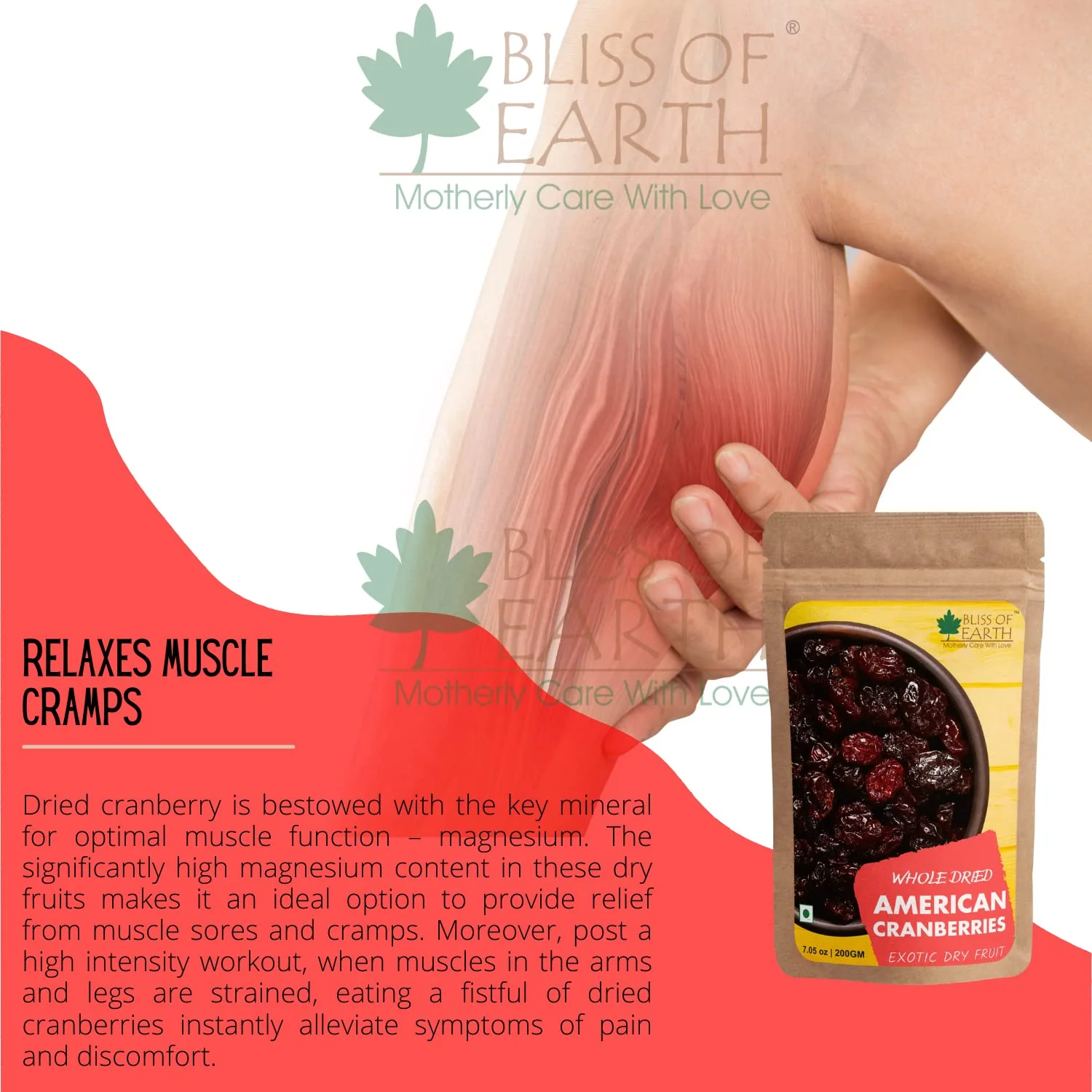 Whole Dried American Cranberries 200gm - Image 3