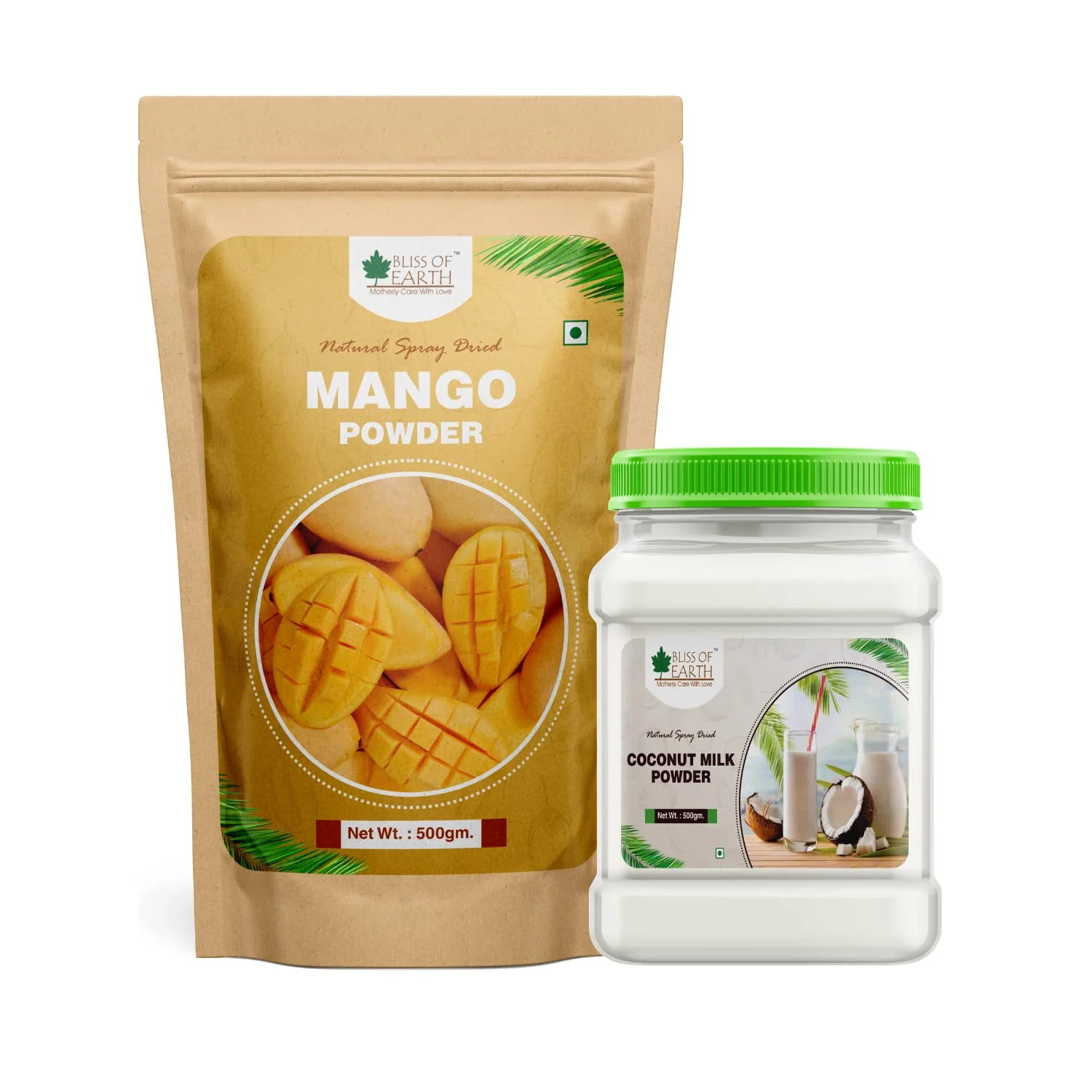 Mango Powder + Coconut Milk Powder Natural Spray Dried 500gm (Combo Pack of 2)