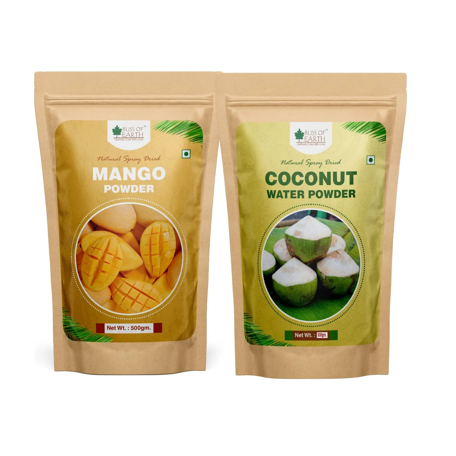 Mango Powder + Coconut Water Powder Natural Spray Dried 500gm (Combo Pack of 2)