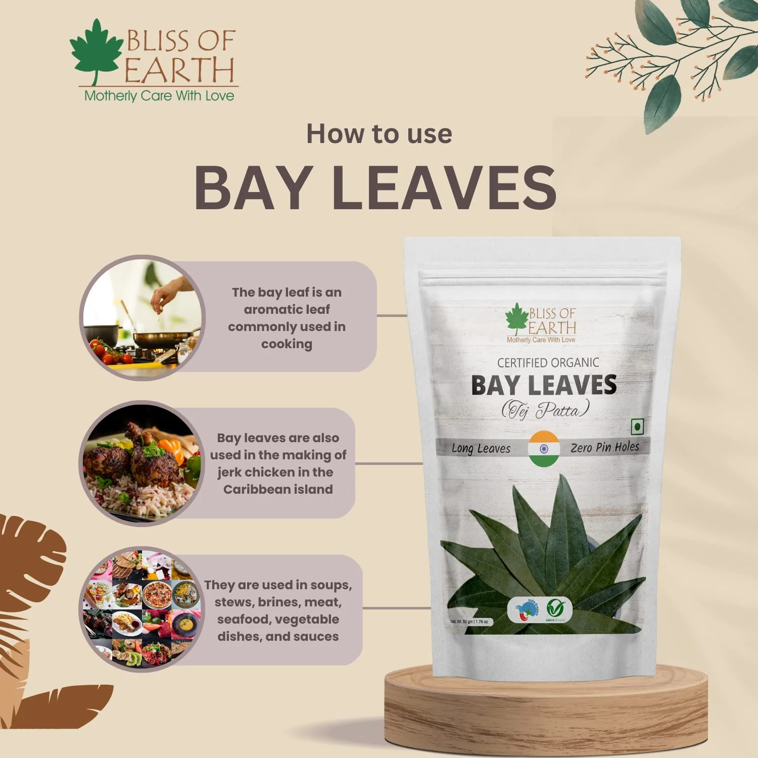 Lakadong Turmeric Powder 500gm + Bay Leaves (Tej Patta) (Pack of 2) - Image 9