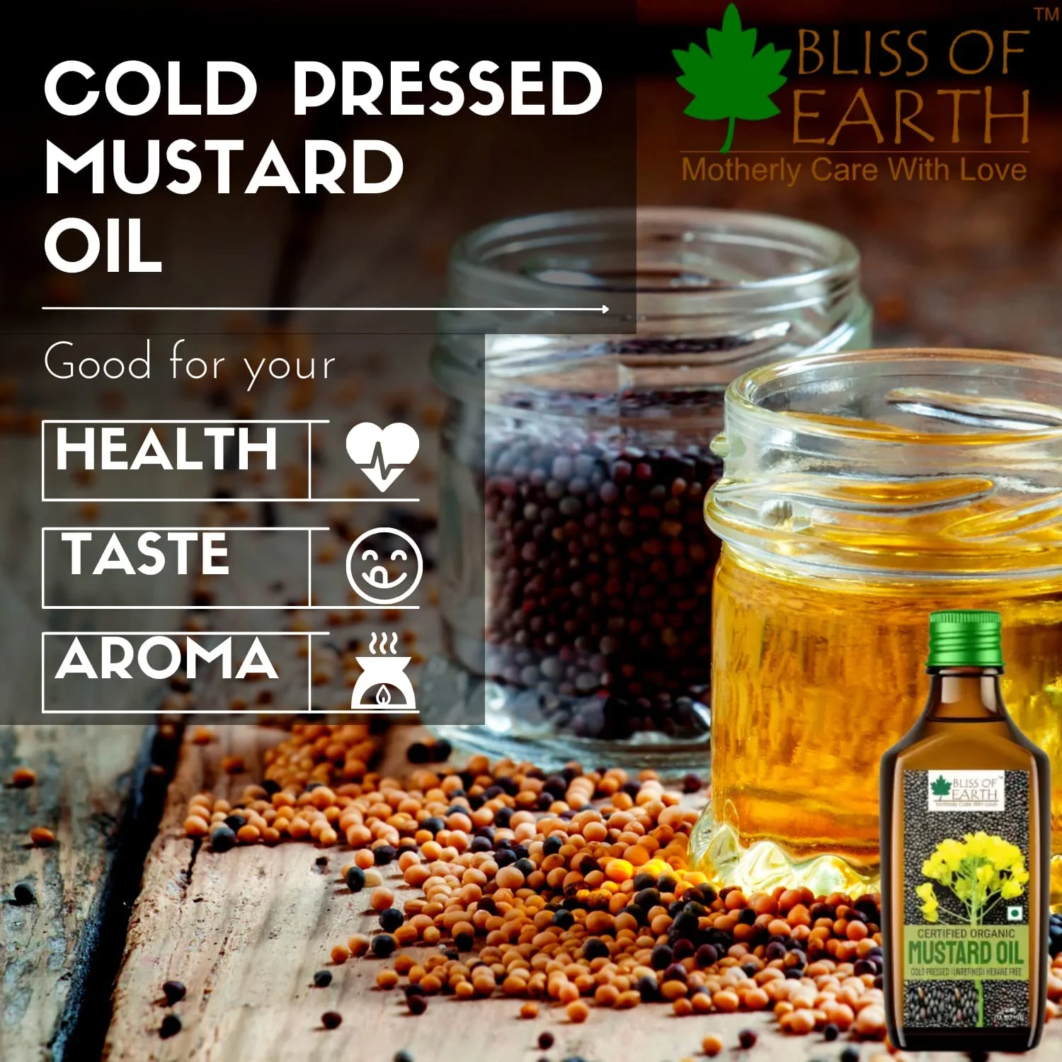 Organic Mustard Oil + Organic Groundnut Oil (Pack of 2x500ml) - Image 5