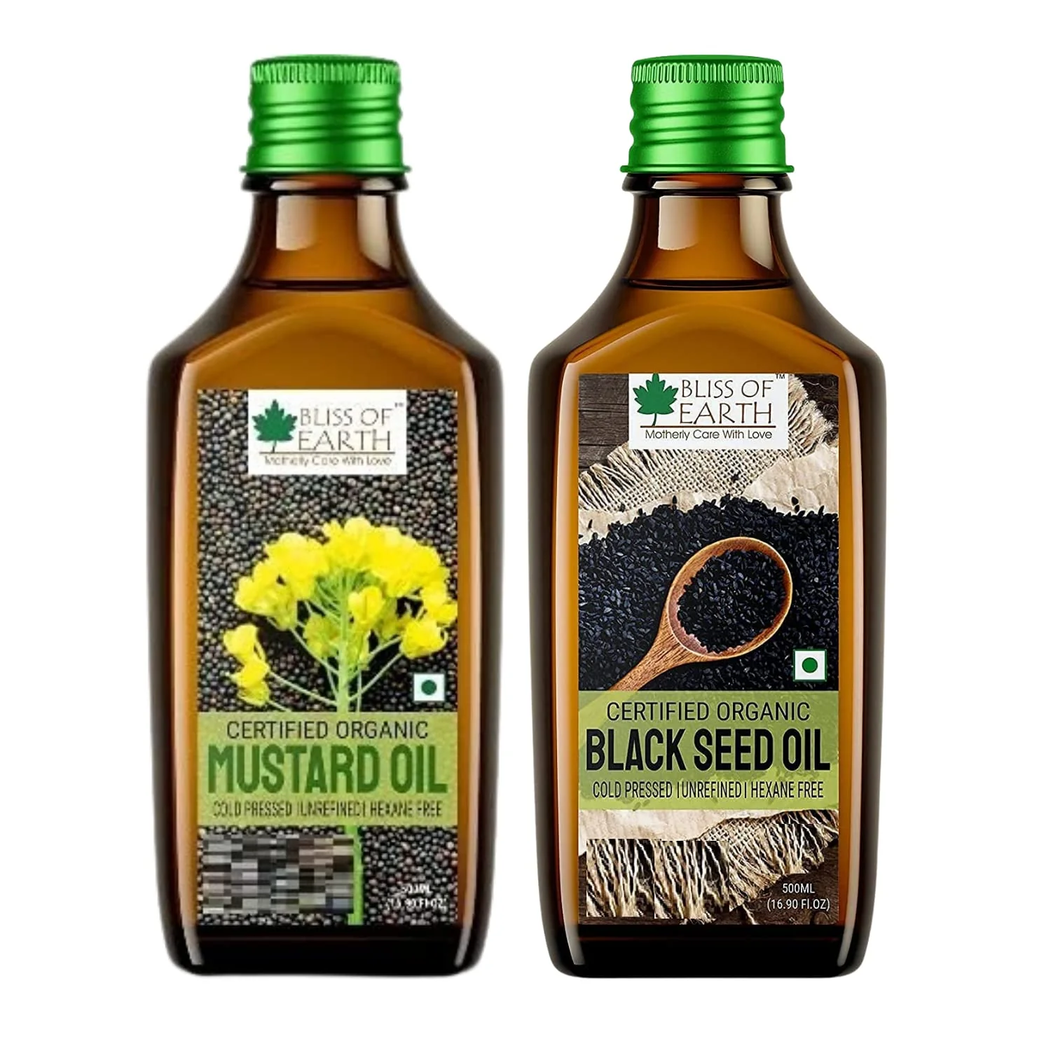 Mustard Oil + Kalonji Oil (Pack of 2x500ml)
