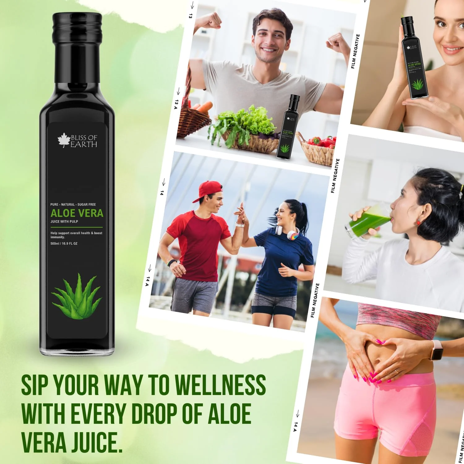 Aloe Vera Juice For Drinking With Pulp, 500ml PET Bottle - Image 7