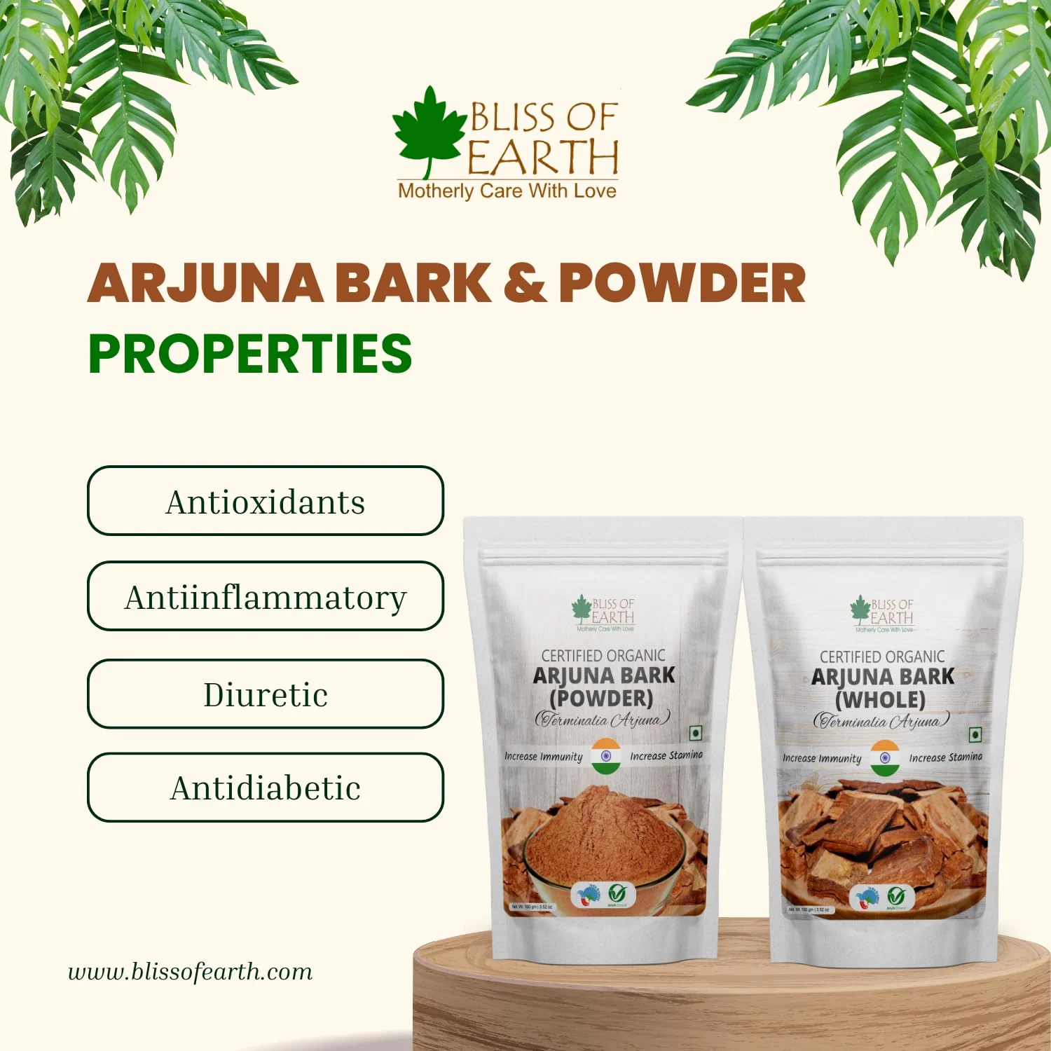 Arjuna Bark Whole, 100gm - Image 4