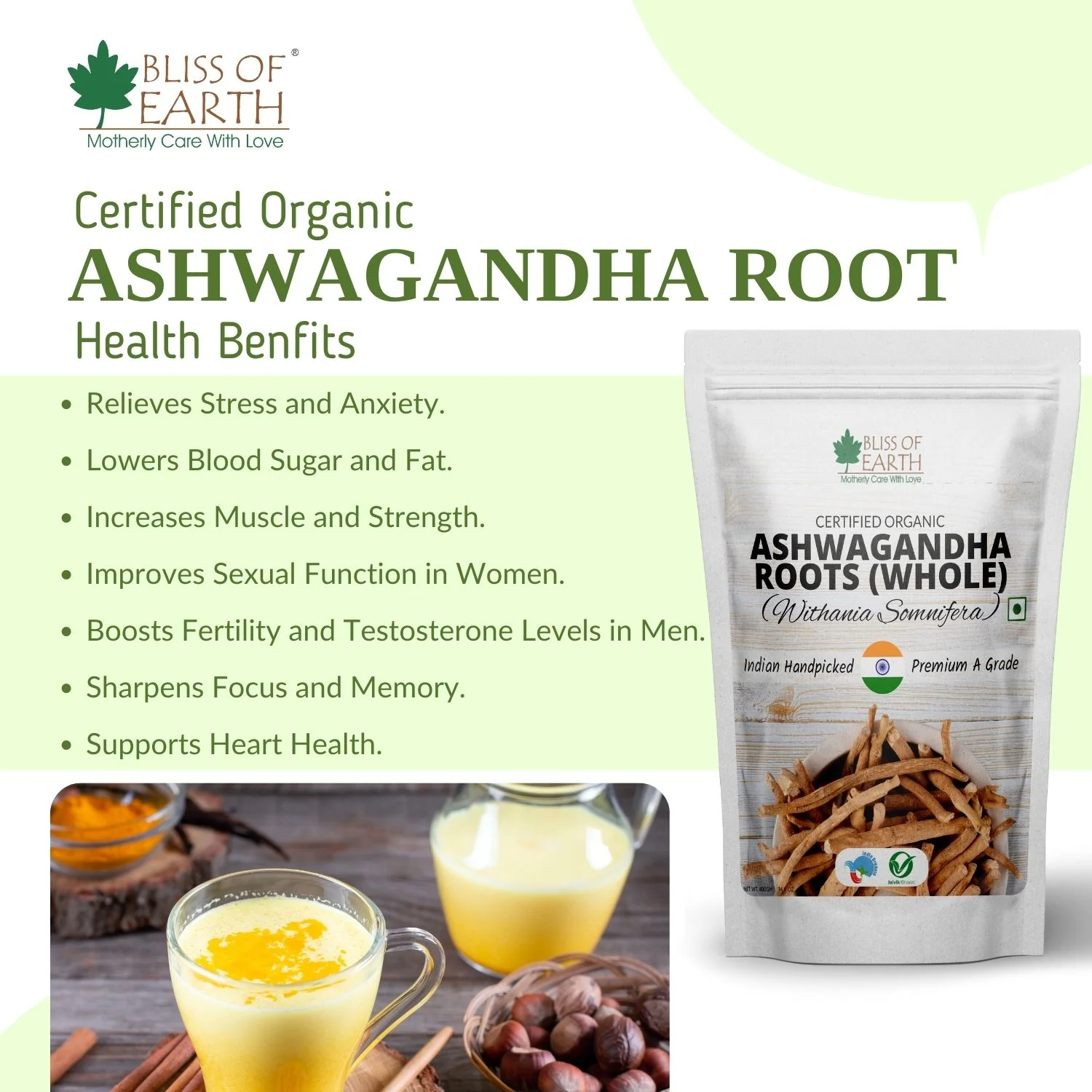 Ashwagandha Powder Organic 100gm - Image 3