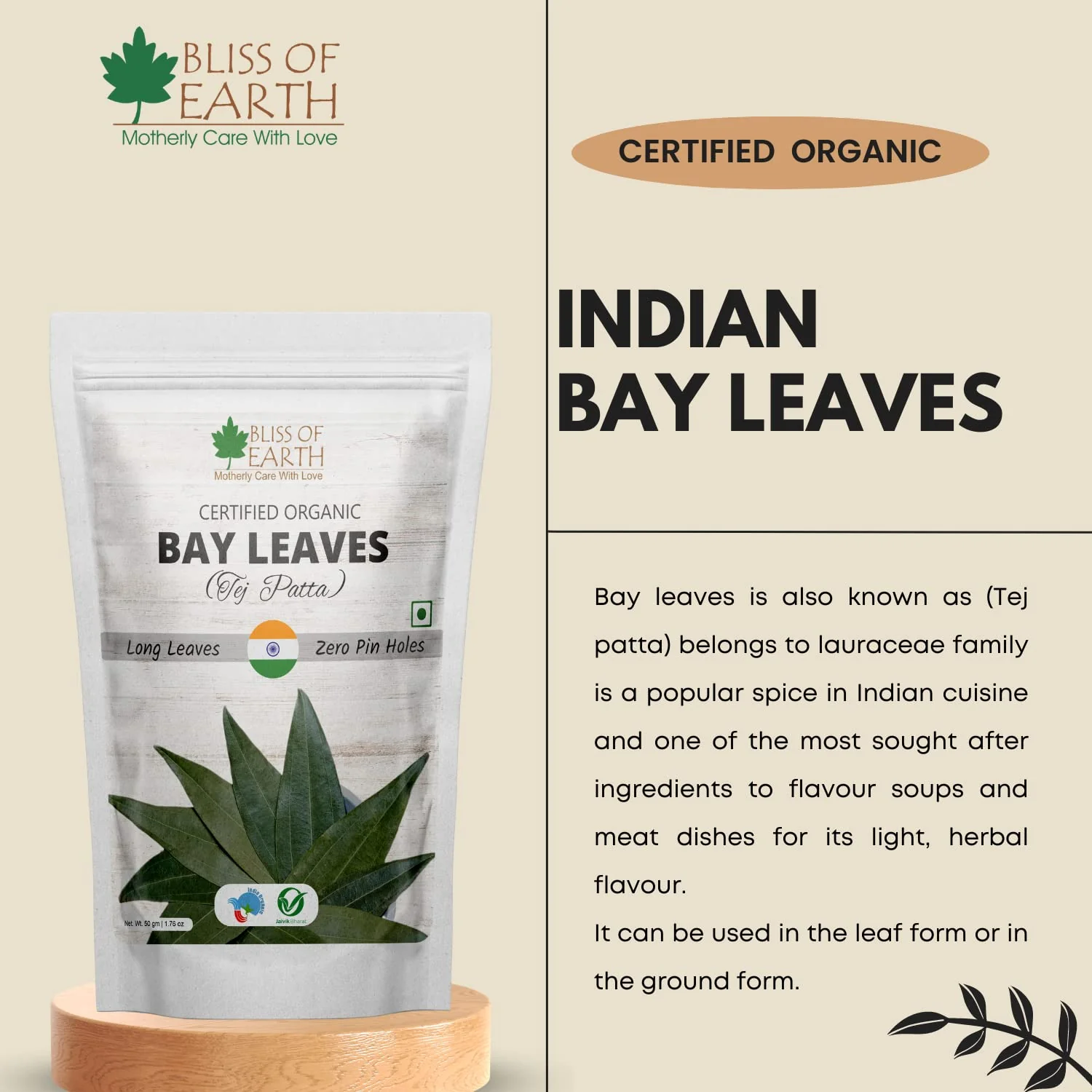 Indian Bay Leaves Tej Patta 50gm - Image 2