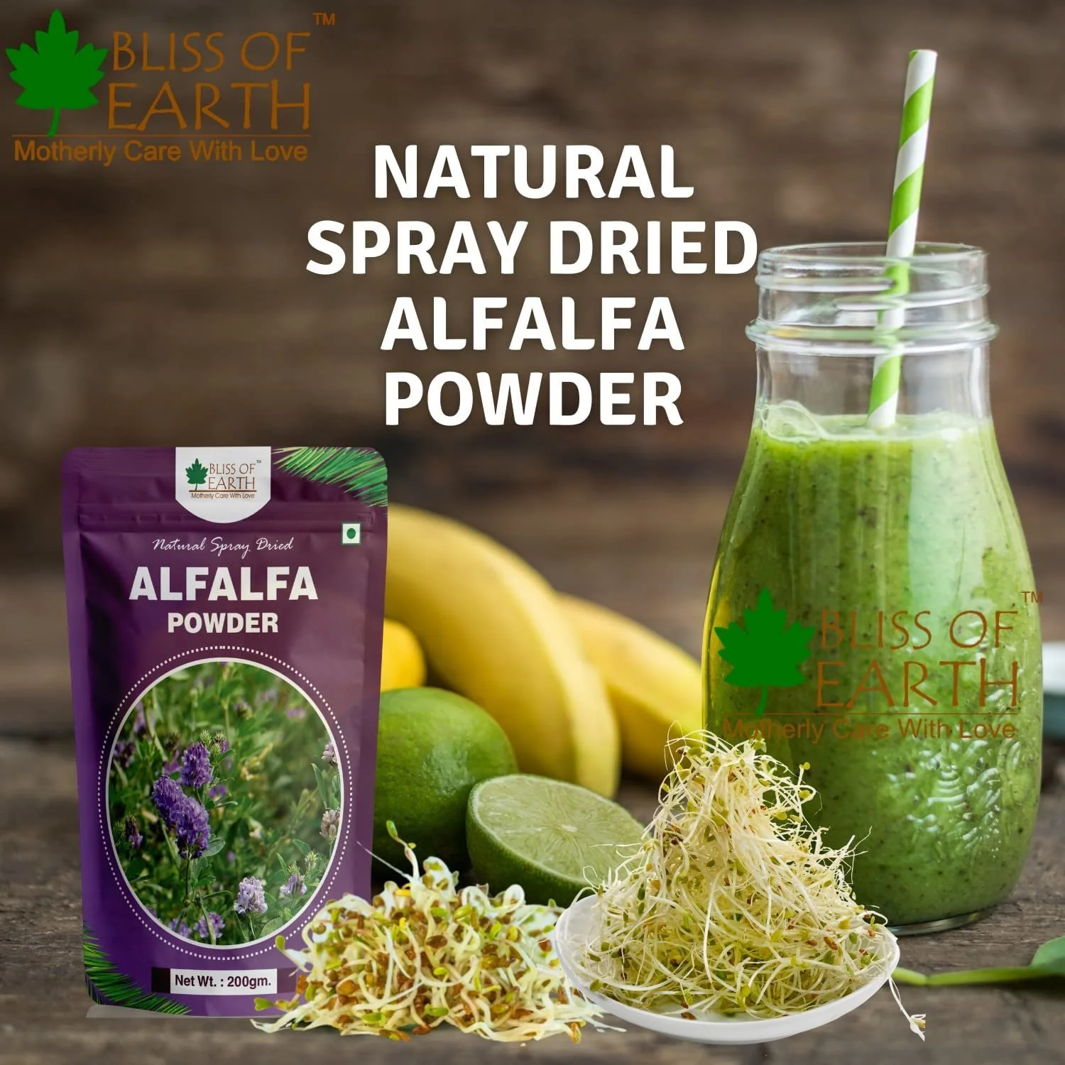 Combo of 200GM Alfalfa Grass Powder+99.8% REB-A Purity Stevia Powder Natural & Sugarfree 200GM Pack of 2 - Image 4