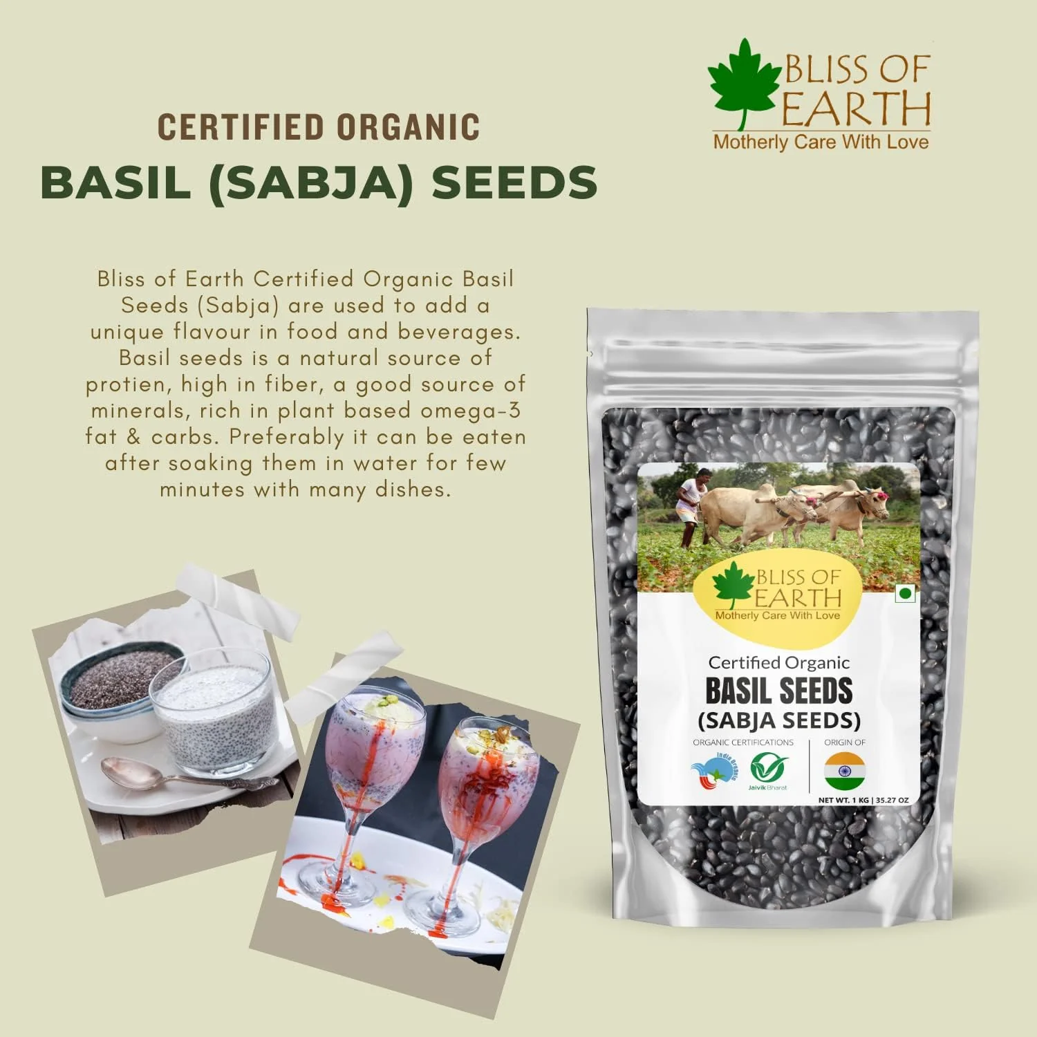 Gond Katira 100gm & Basil Seeds 100gm Pack of 2 - Image 3
