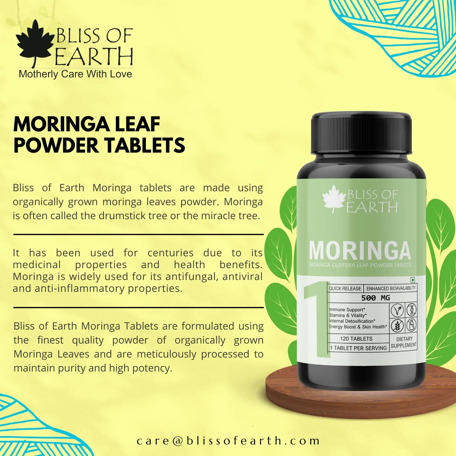Moringa Oleifera Tablets, 500gm, 120 Tablets - Image 5