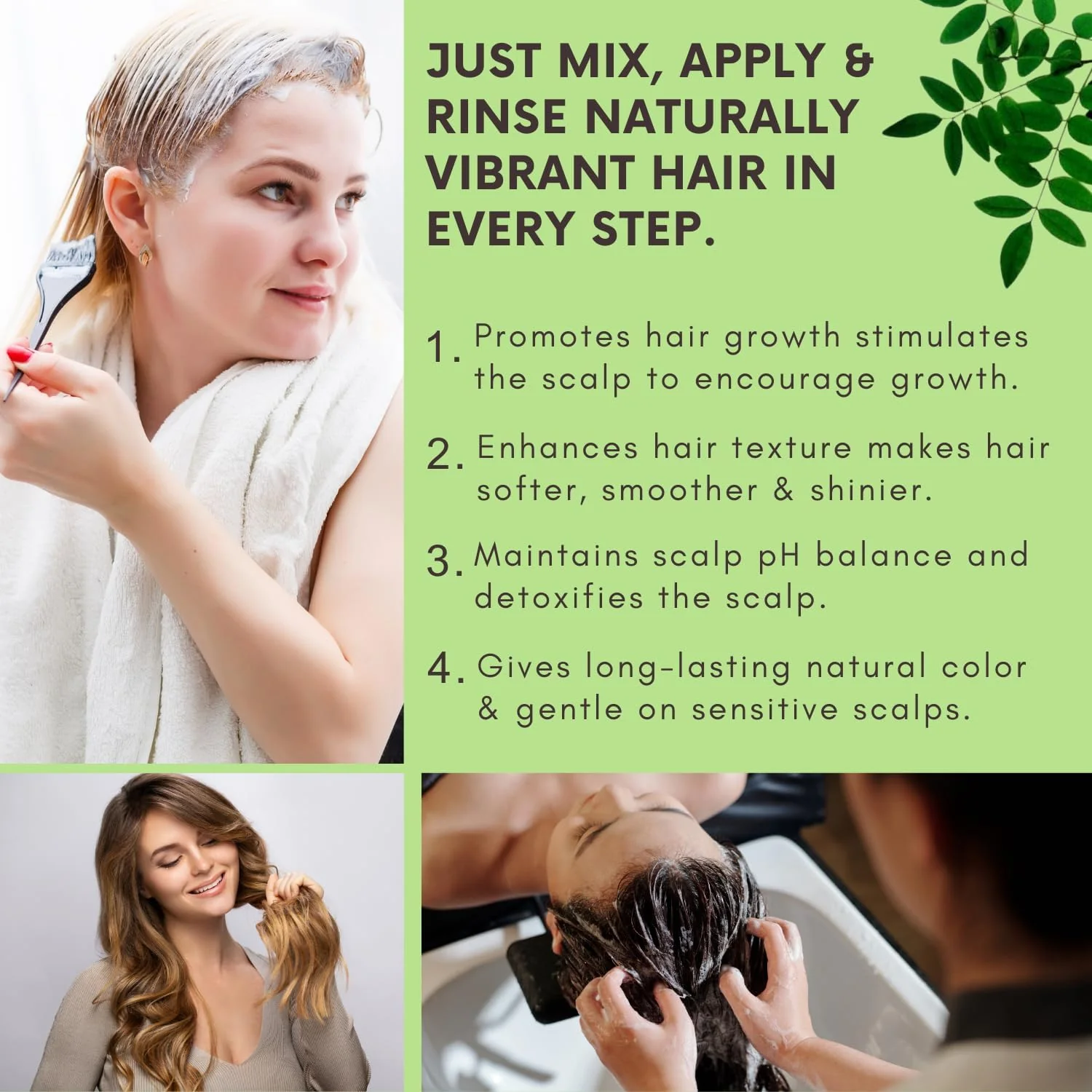 Bliss of Earth Indigo Powder 100gm Organic Natural For Hair Black Organic Hair Dye - Image 2