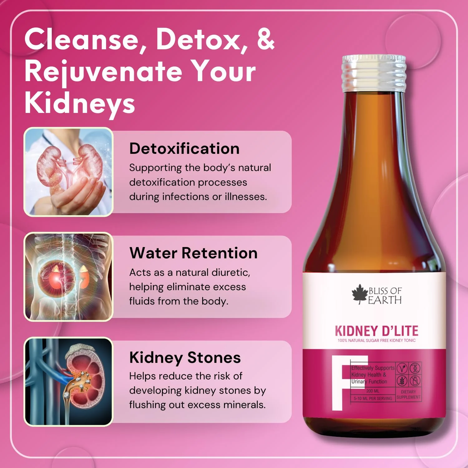Kidney Detox & Cleanse Supplement (200ml) - Image 4