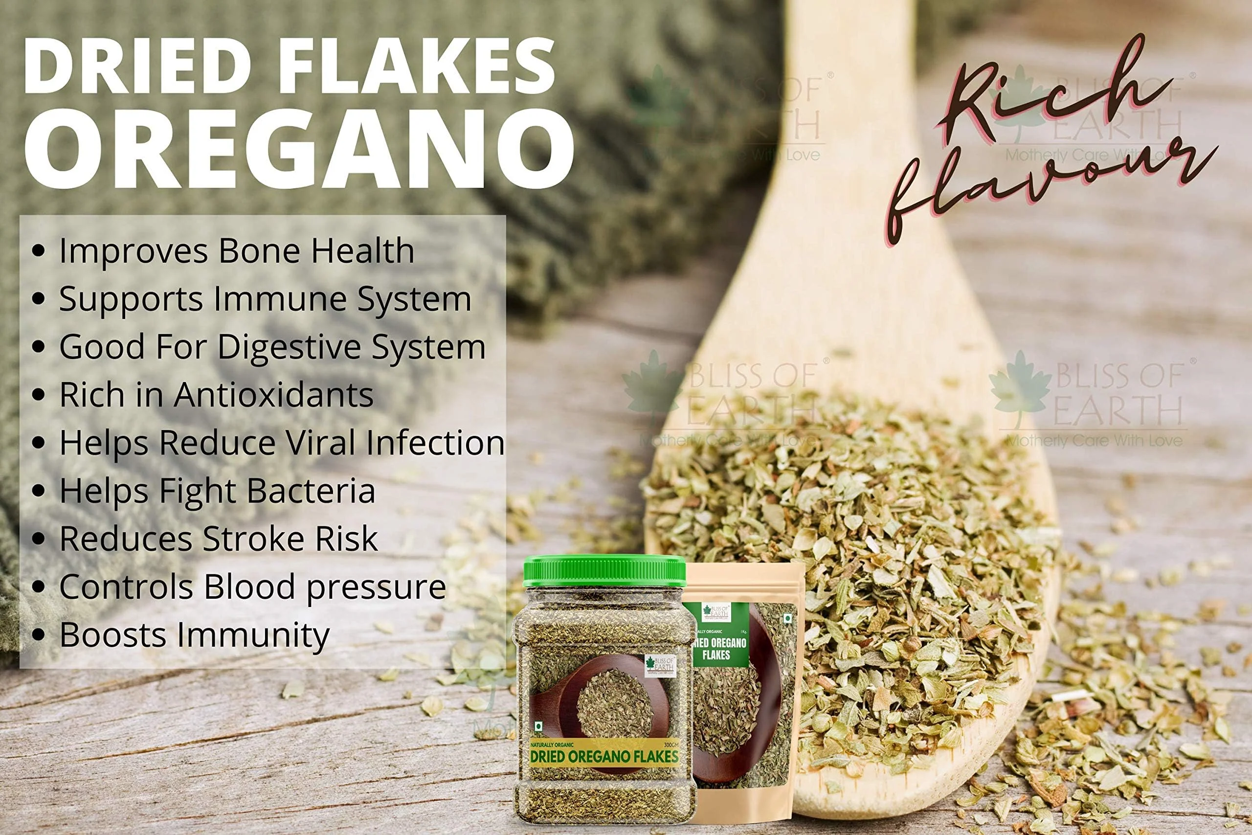 Dried Basil Leaves (Tulsi Leaf) + Dried Oregano Flakes (Combo Pack Each 100g) - Image 5