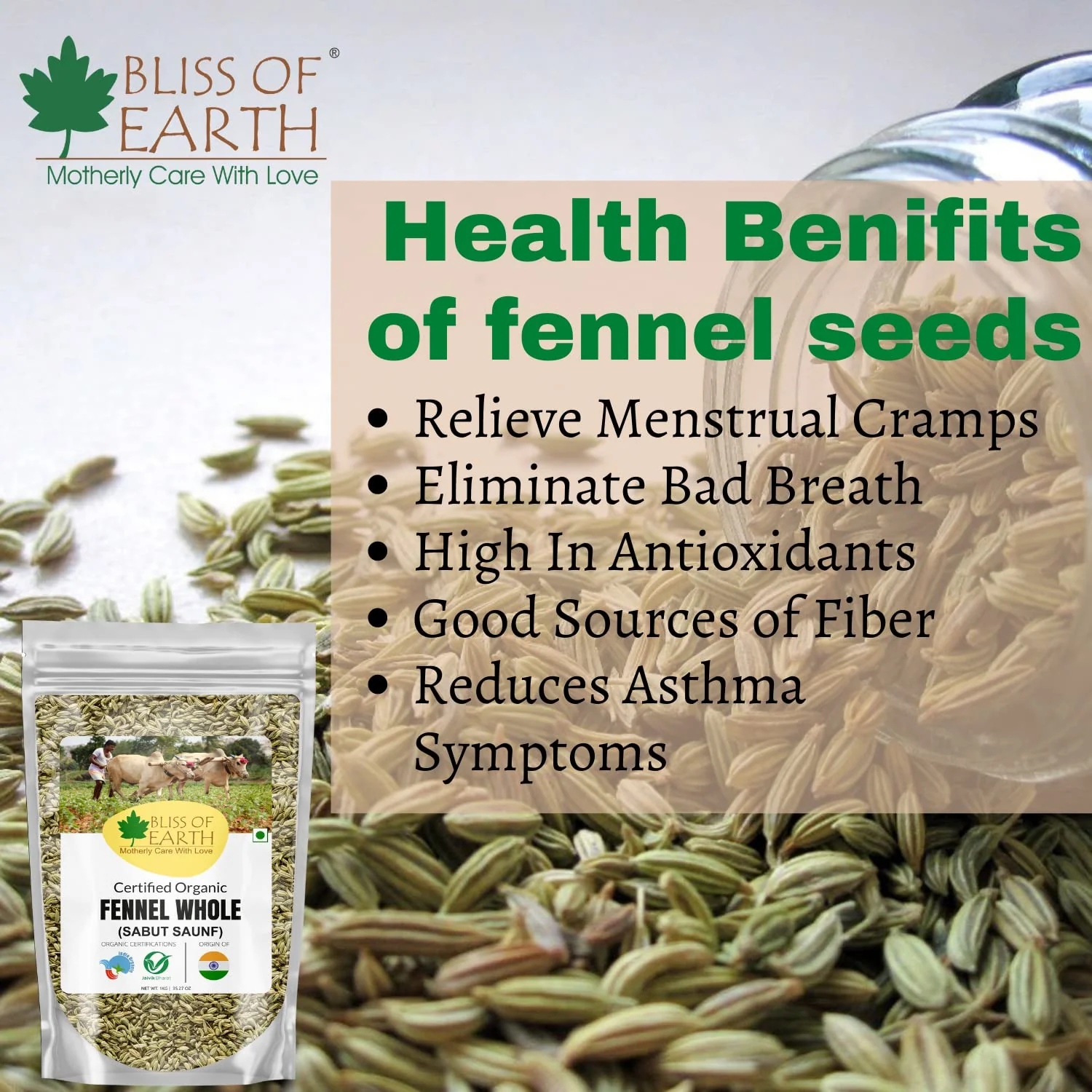 Organic Fennel Seed (Saunf) 500gm - Image 4