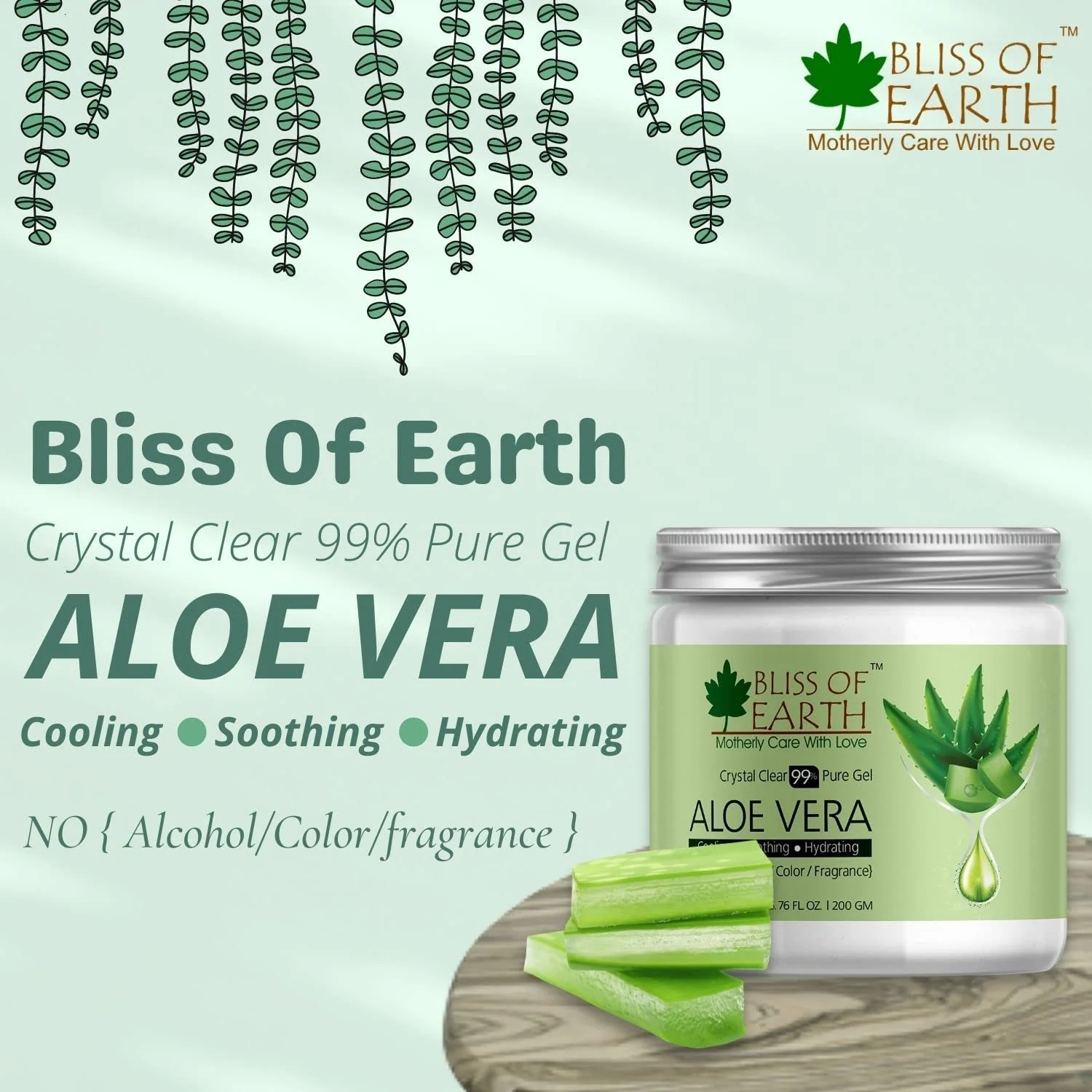 Shea Butter & Pure Crystal Clear Aloe Vera Gel (pack of 2x200gm) - Image 2