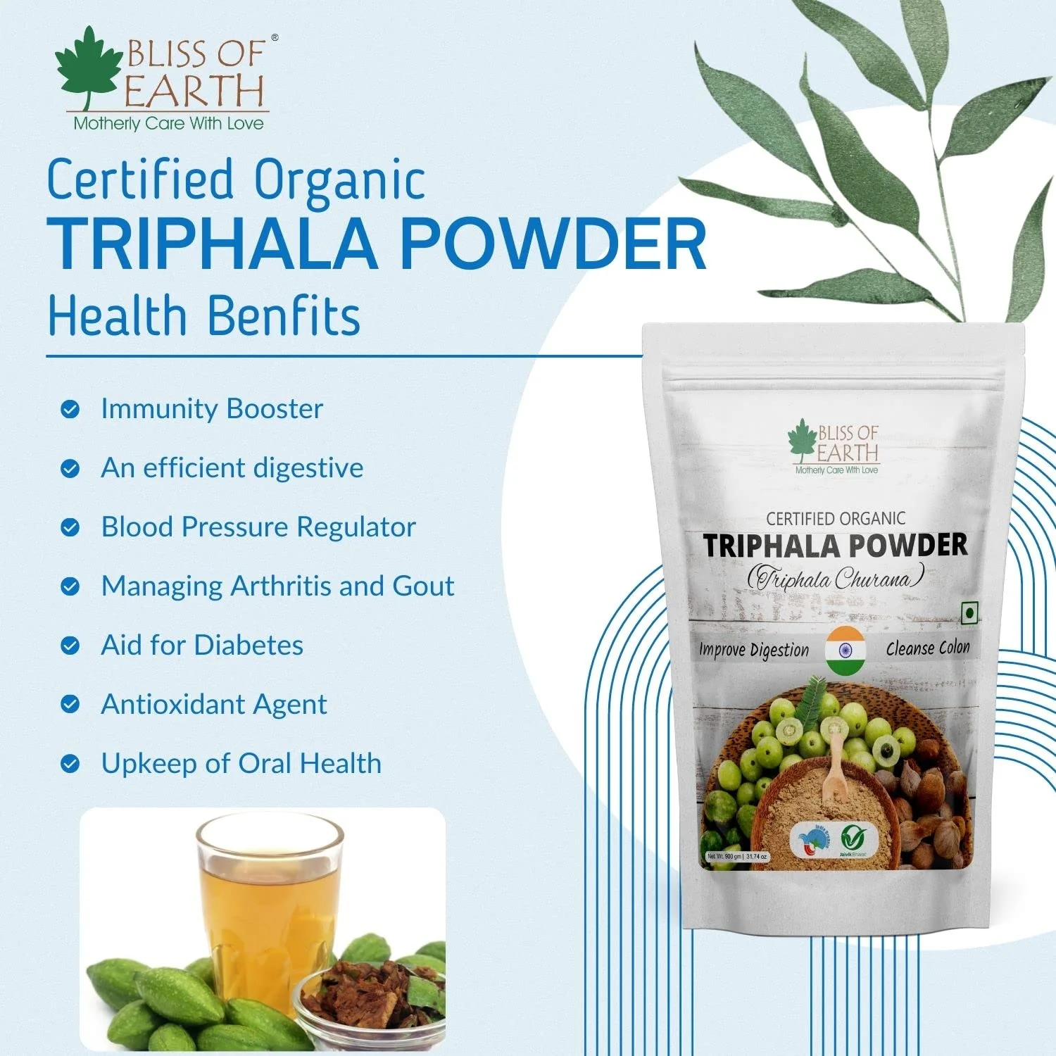 Triphala Powder Churan 100% Pure Ayurvedic Herbal Blend Help for Detox & Digestion Support Boost Immunity 400gm - Image 4