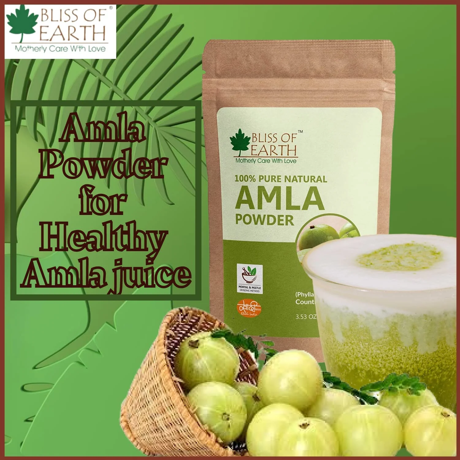 Triphala Powder Churan & Pure Natural AMLA Powder 100gm(Pack of 2) - Image 2