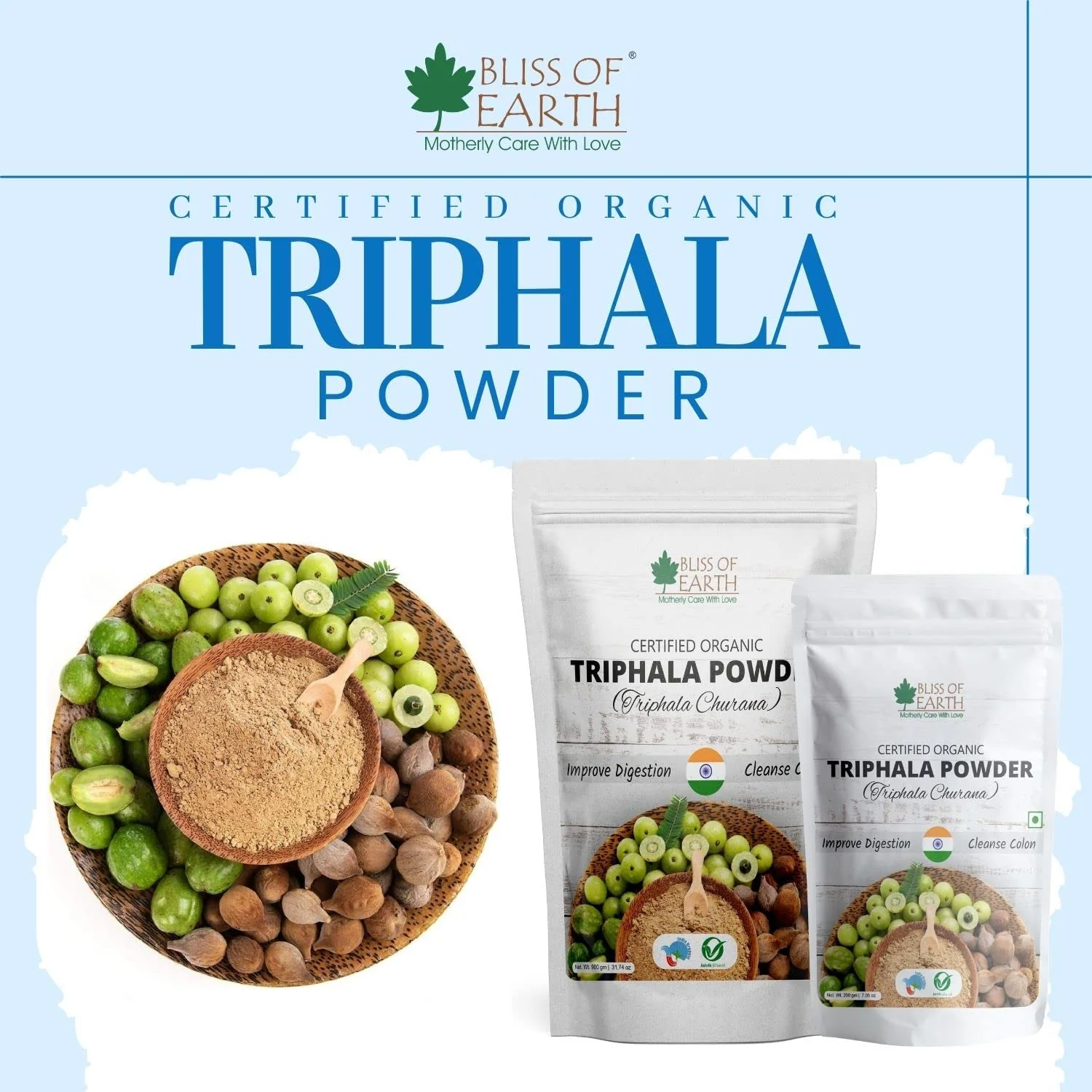 Triphala Powder Churan & Pure Natural AMLA Powder 100gm(Pack of 2) - Image 6