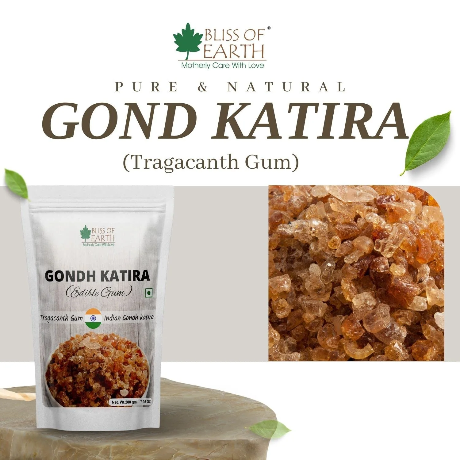 Triphala Powder Churna + Organic Gond Katira Tragacanth Gum 100gm (Pack of 2) - Image 2