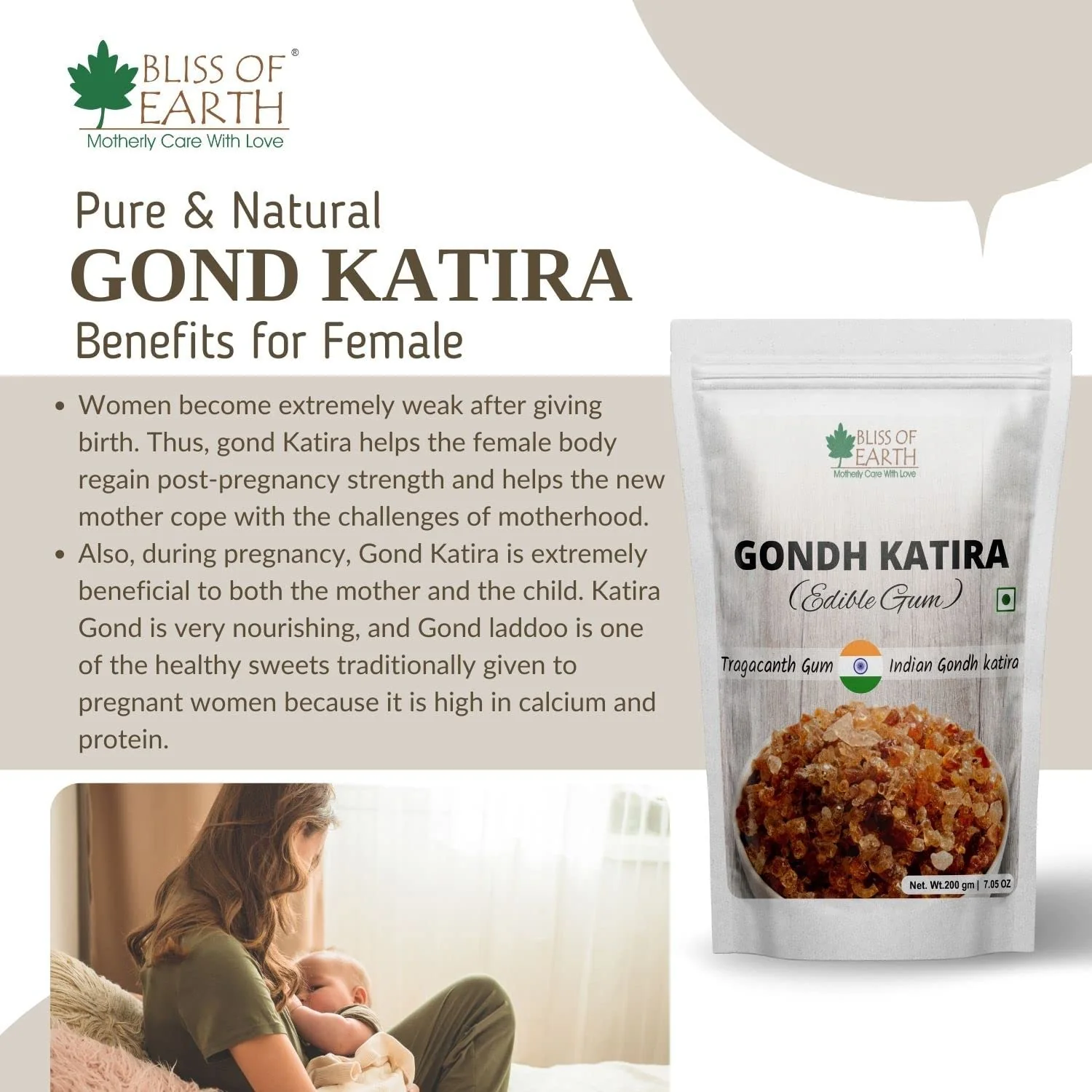 Triphala Powder Churna + Organic Gond Katira Tragacanth Gum 100gm (Pack of 2) - Image 3