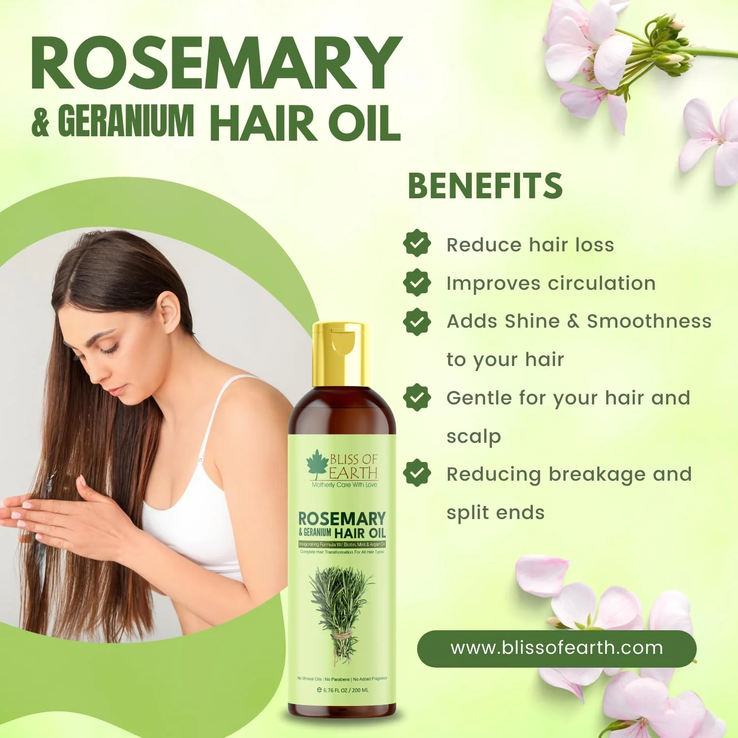 Rosemary Oil For Hair Growth , 200ml - Image 4