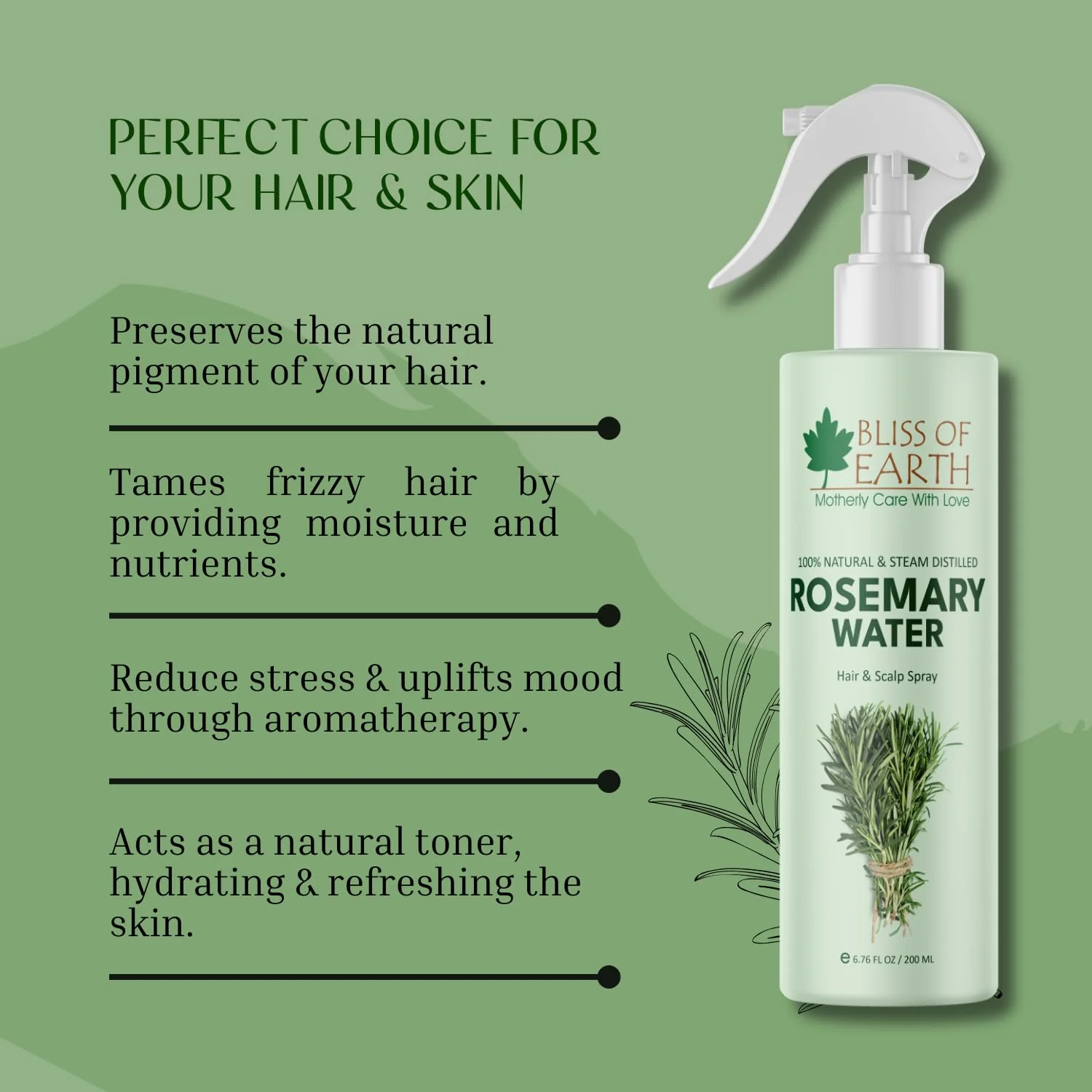 Rosemary Water Spray For Hair Growth 200ml - Image 7